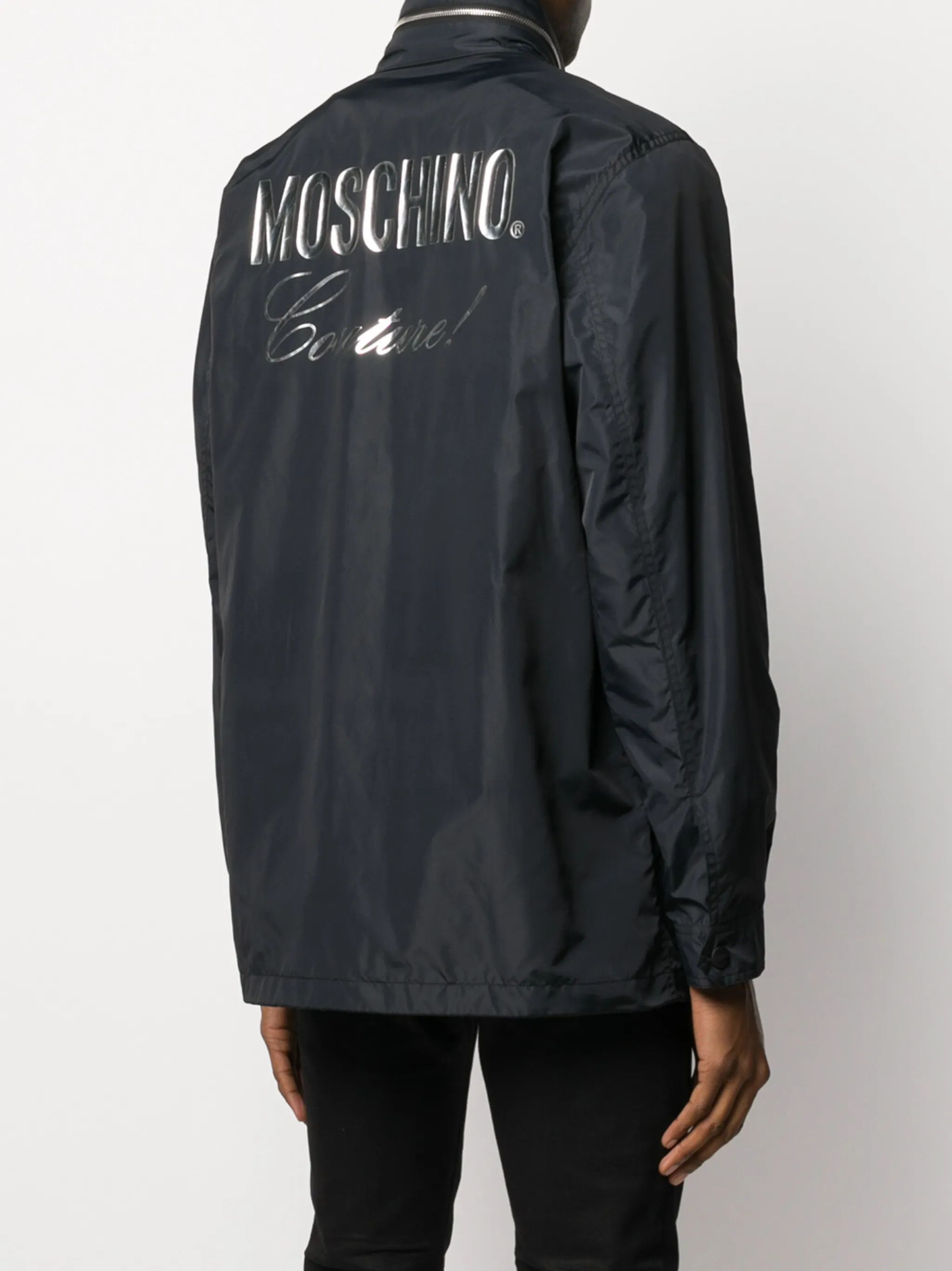 Moschino o1y0225 Logo Turtleneck Jacket in Black Size US M / EU 48-50 / 2 - 3 Thumbnail