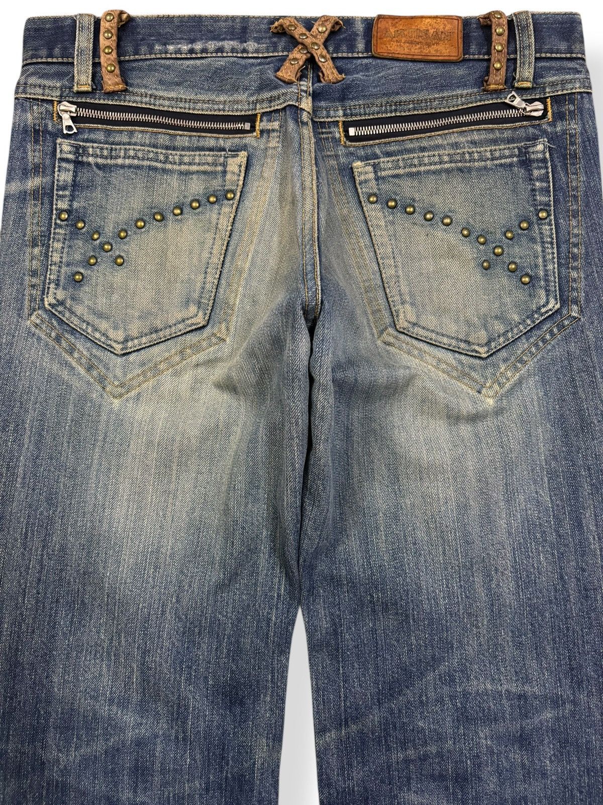 Studio D'Artisan Vintage Studio D’Artisan Studded Distressed Punk Jeans Size US 32 / EU 48 - 10 Thumbnail