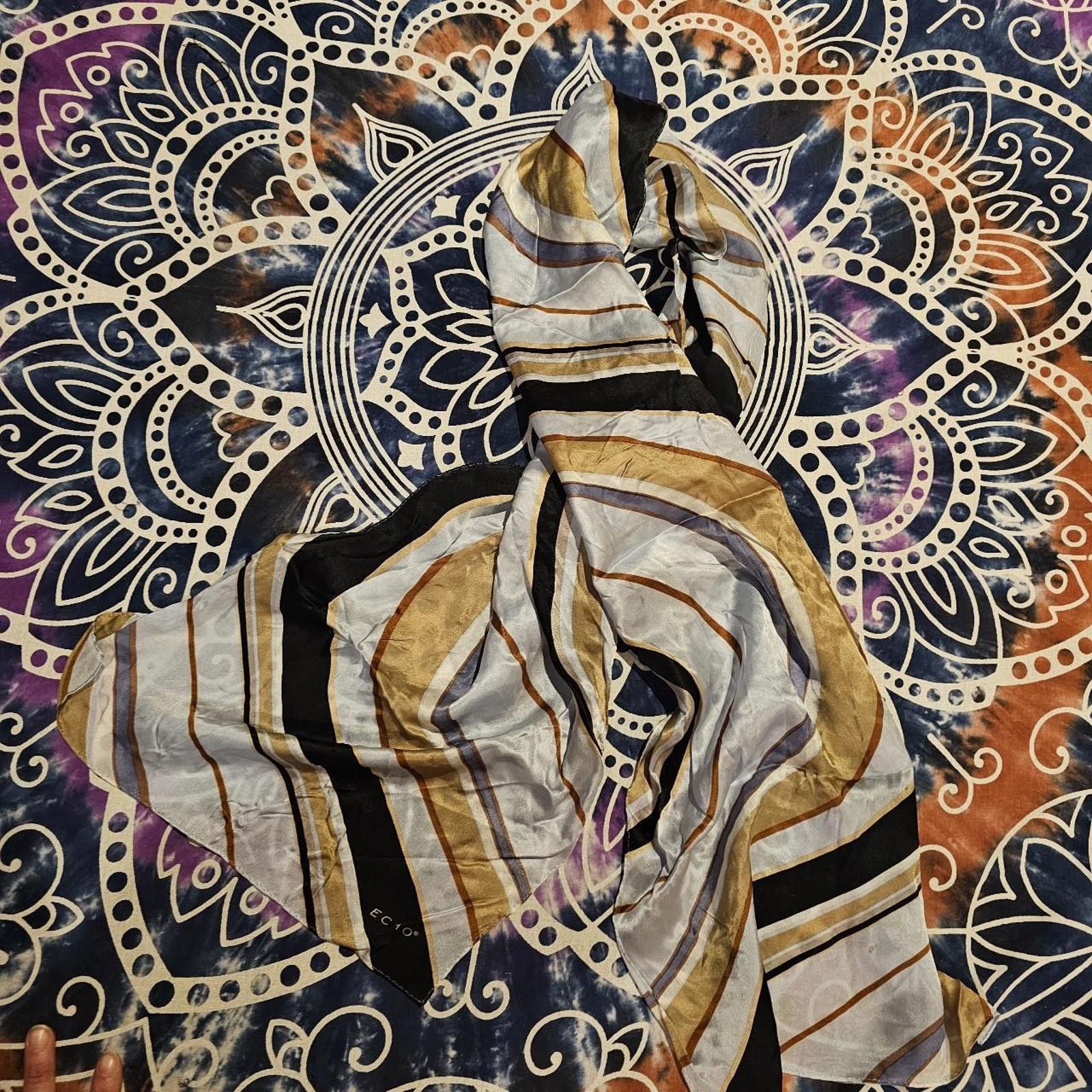 Ecko Unltd. Echo Women's Black and Gold Vintage Scarf Size ONE SIZE - 1 Thumbnail