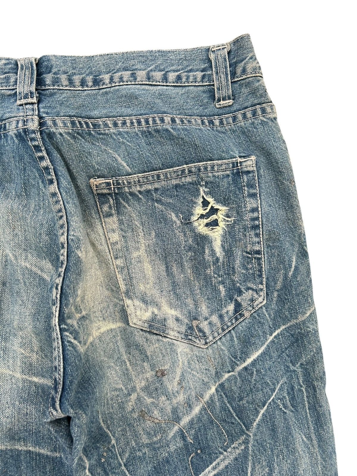 Kapital × Undercover × Vintage Japanese Nylaus Distressed Punk Bondage Denim Jeans Size US 33 - 11 Thumbnail