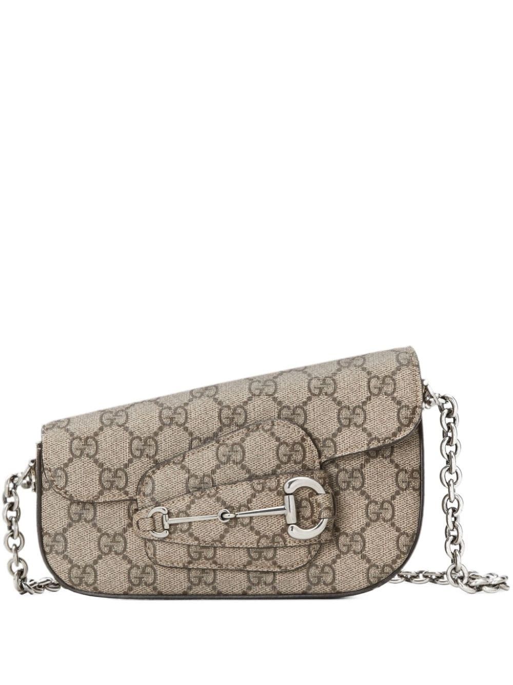 Gucci o1s1wg110225 Size:OS/ Horsebit Mini Shoulder Bag Beige/Brown Size ONE SIZE - 1 Thumbnail