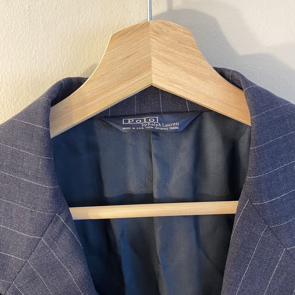 Polo Ralph Lauren Pinstriped Double Breasted Blazer Size 44L - 3 Thumbnail
