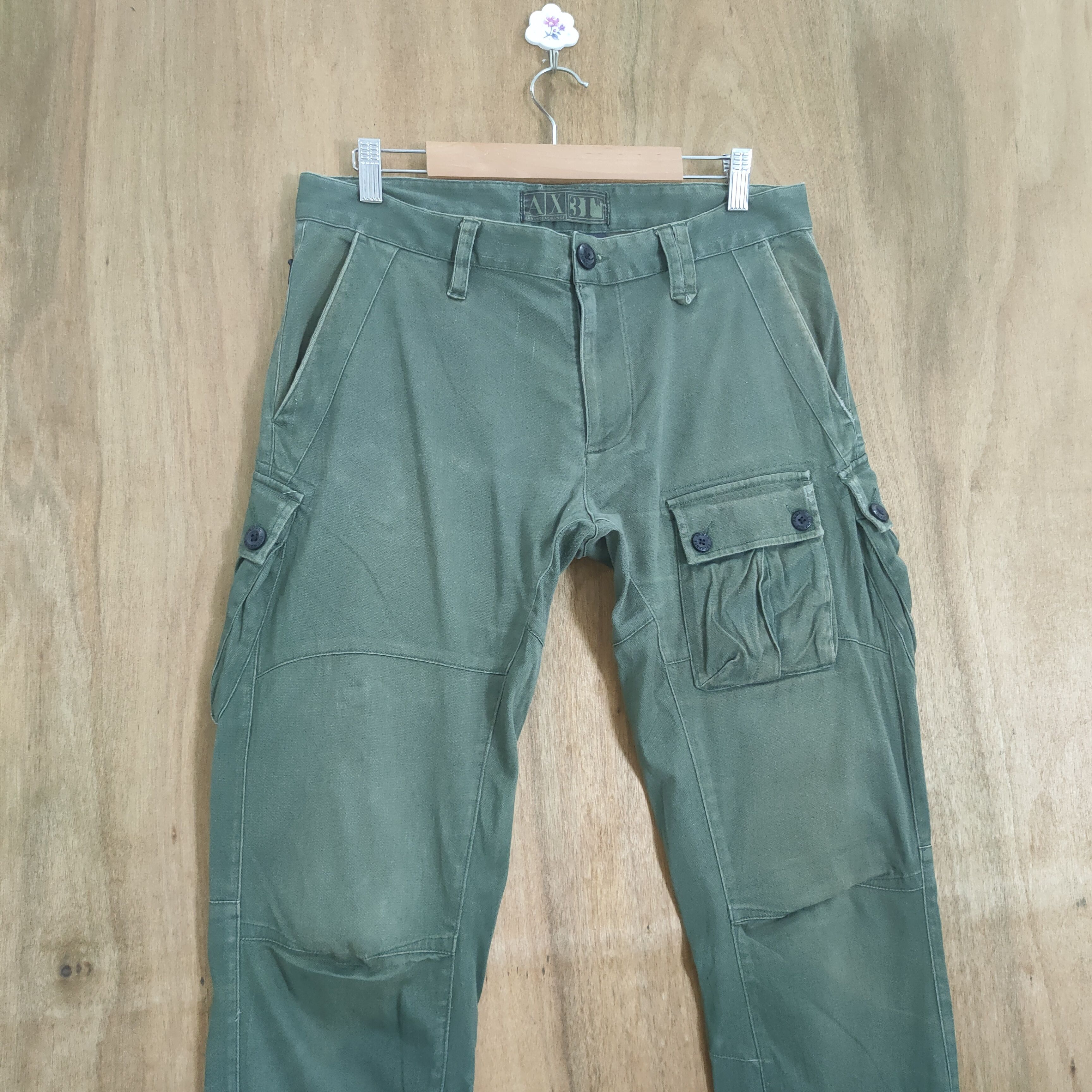 Armani Exchange VINTAGE ARMANI EXCHANGE BONDAGE CARGO PANTS Size US 31 - 7 Thumbnail