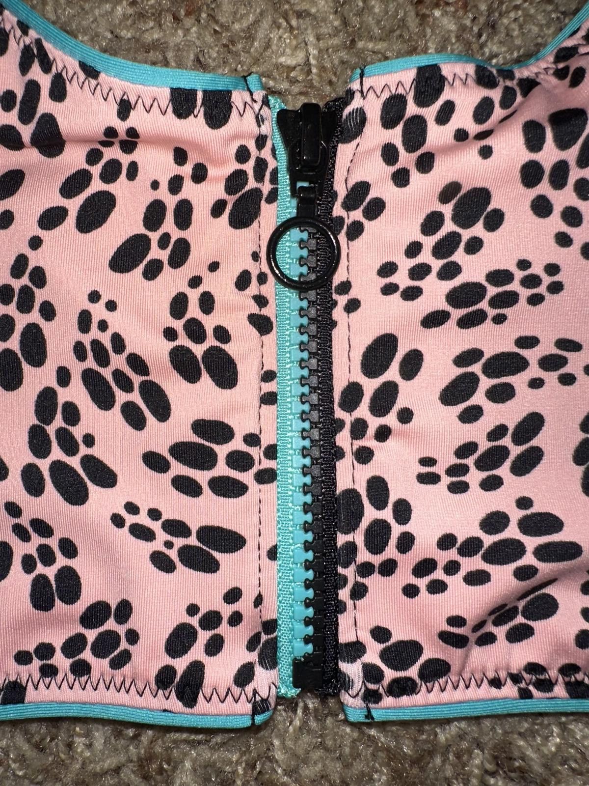 Nike Nike Women's Zipper Front Party Dots Swim Top Size ONE SIZE - 2 Thumbnail