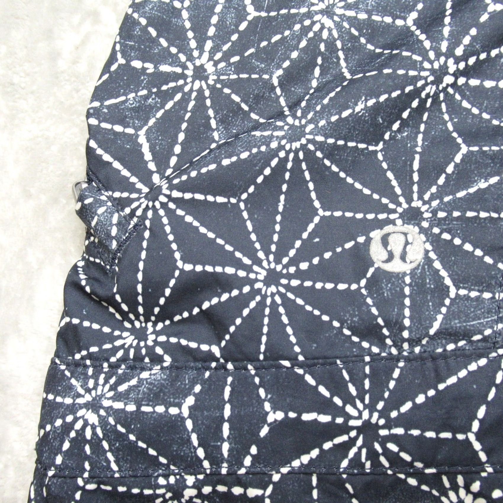 Lululemon Lululemon Jacket Women Blue Geometric Reflective Light Stow Hood 8 Mid-Length Full Zip Pockets Lightweight Rain Coat Activewear Womens Size M / US 6-8 / IT 42-44 - 6 Thumbnail