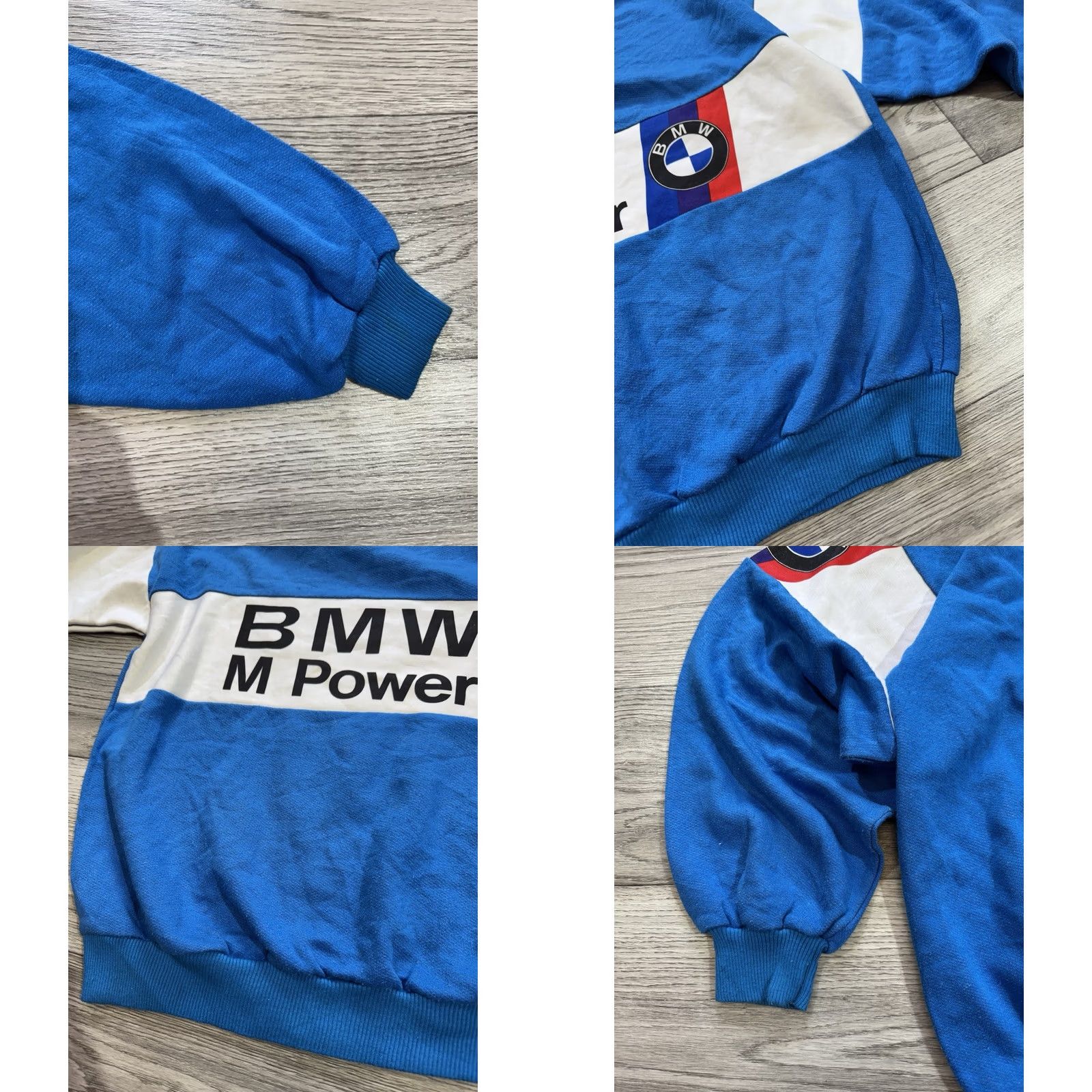 BMW VINTAGE Rare 1980 BMW M Power Motorsport Racing Sweatshirt Blue Crewneck Pullover Size L Men Long Sleeve Pullover Racing Vintage Blue L Mens Size US L / EU 52-54 / 3 - 10 Thumbnail