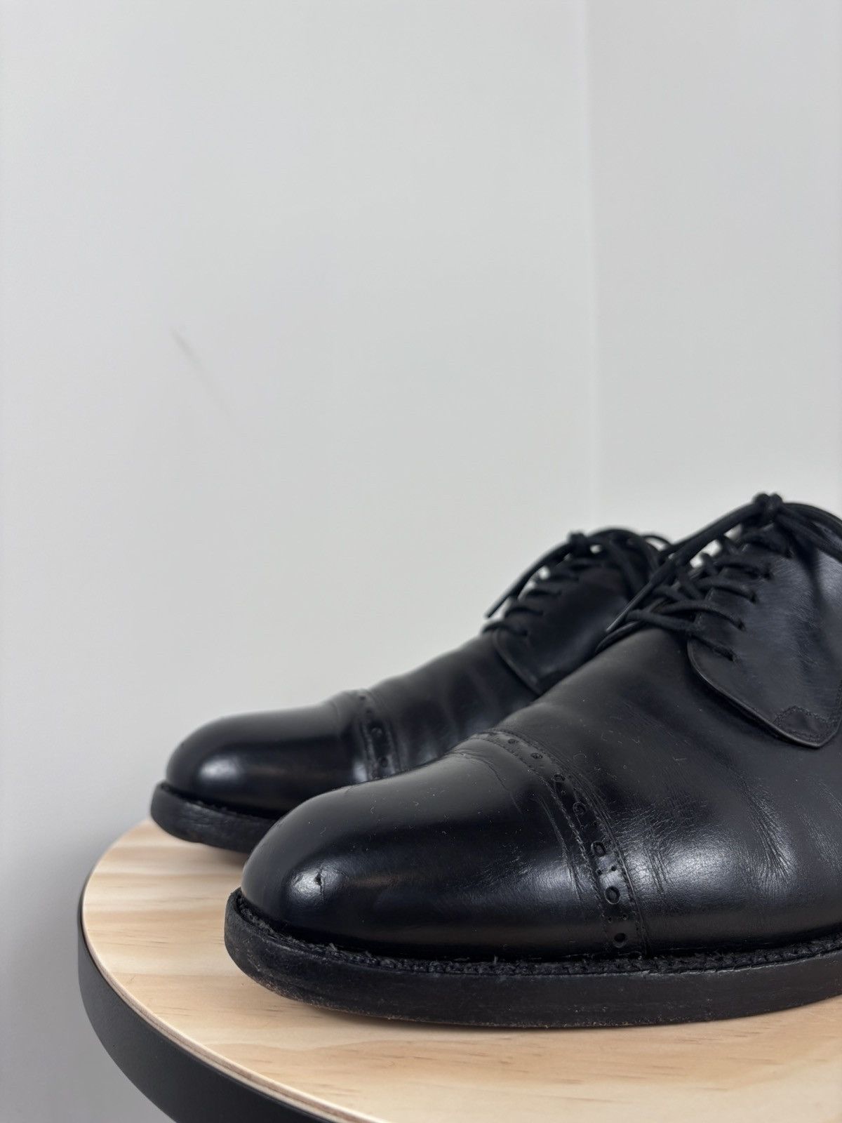 Handmade Regain Handmade Men’s Black Leather Oxford Dress Shoes Size US 9 / EU 42 - 9 Thumbnail