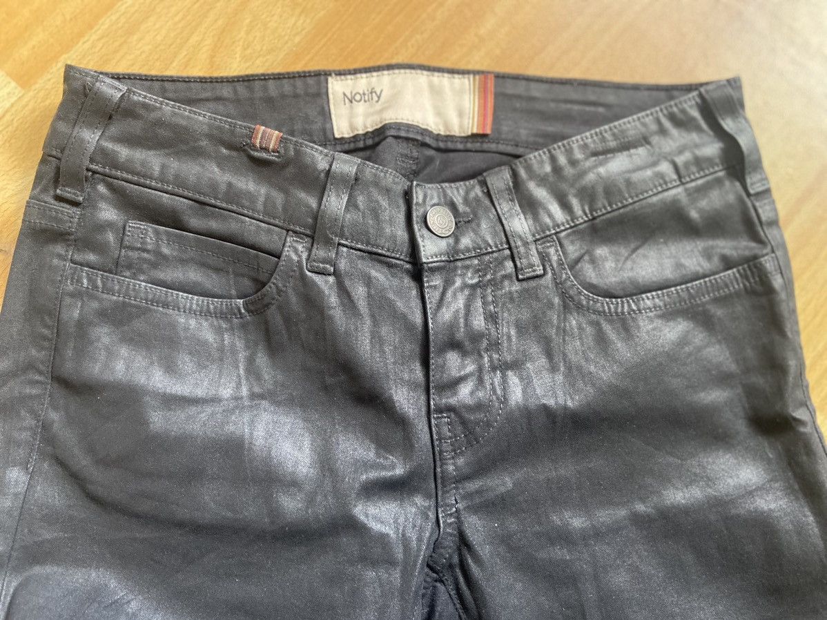 Designer × If Six Was Nine × Vintage NOTIFY BAMBOO ALL BLACK JEANS Size US 27 - 1 Thumbnail