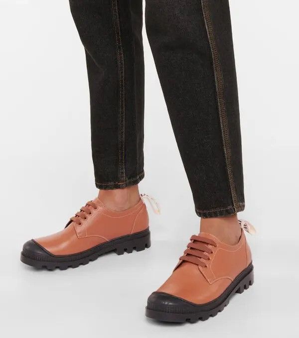 Loewe Loewe derby lace-up shoe brown leather size 41 Size US 11 / IT 41 - 2 Thumbnail