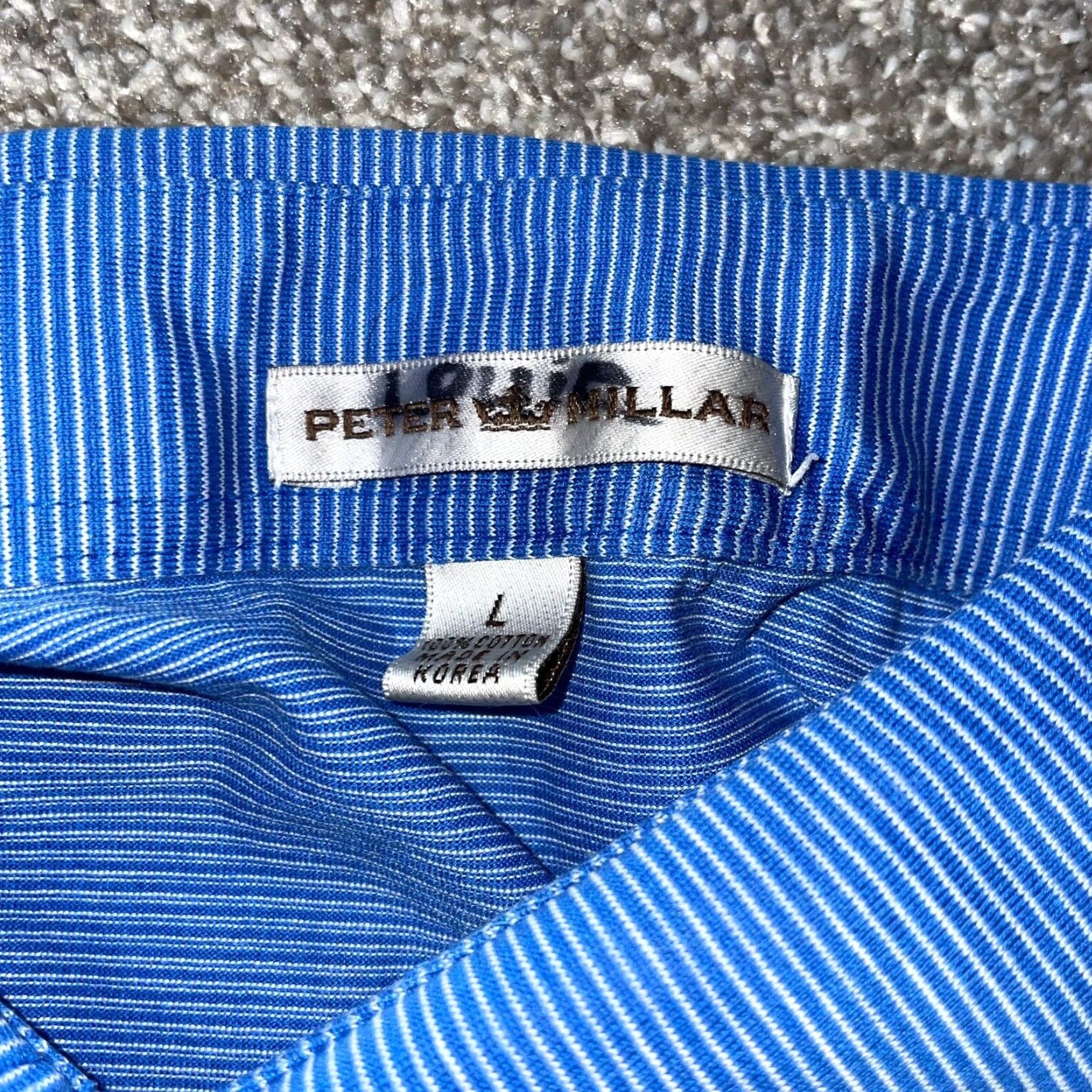 Peter Millar PETER MILLAR Blue Polo Shirt Men’s Large Short Sleeve Regular Fit Size US L / EU 52-54 / 3 - 2 Thumbnail