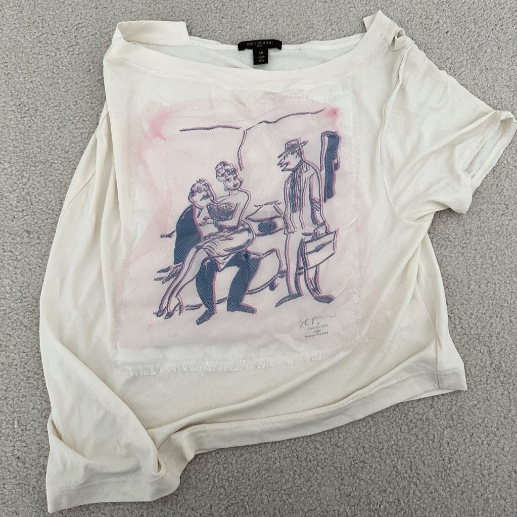 image of Louis Vuitton Spring08 Silk Short Sleeve Top, Women's (Size XS)