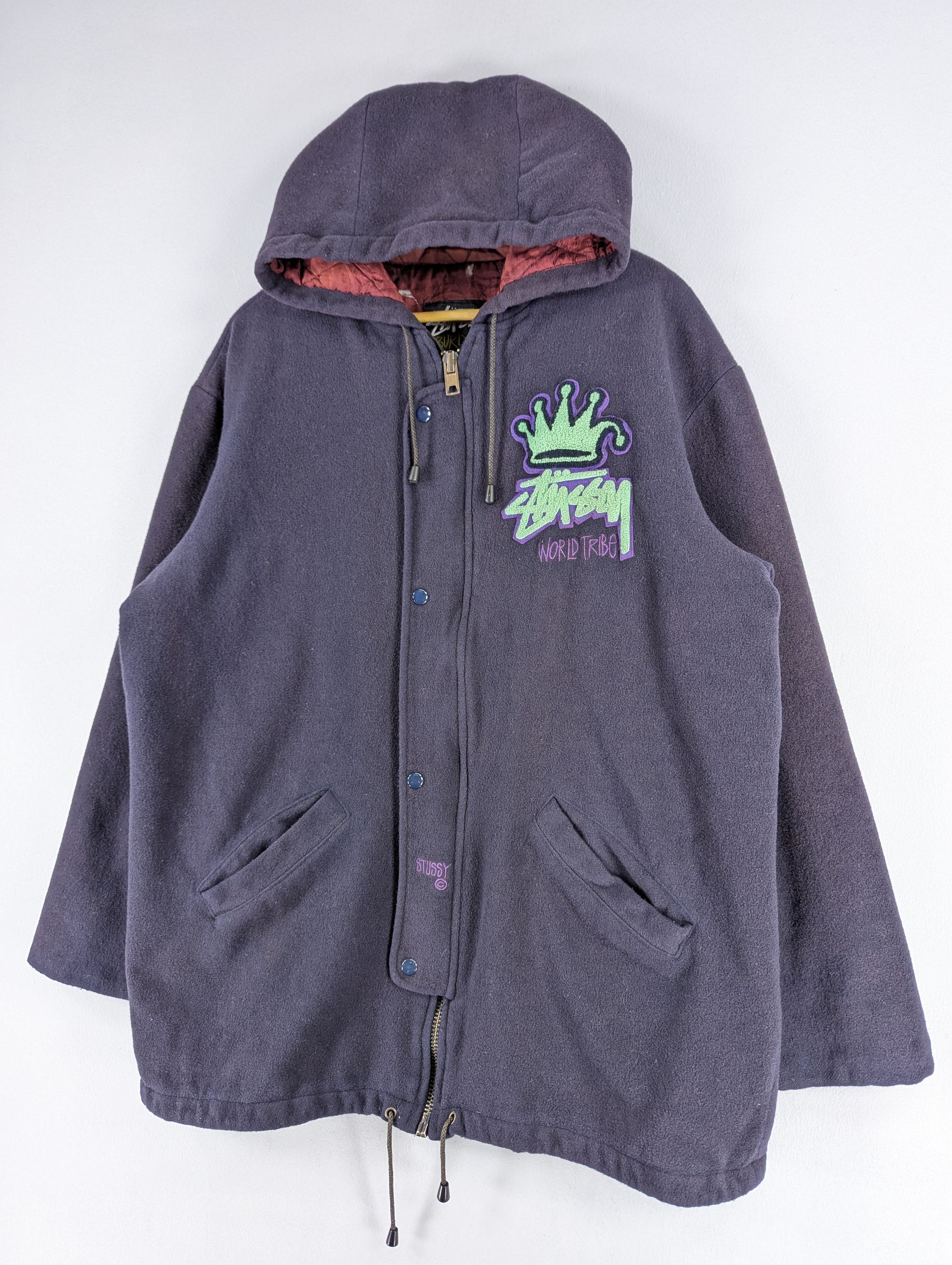 Stussy × Vintage Vintage 90s Stussy Burly Gear World Tribe