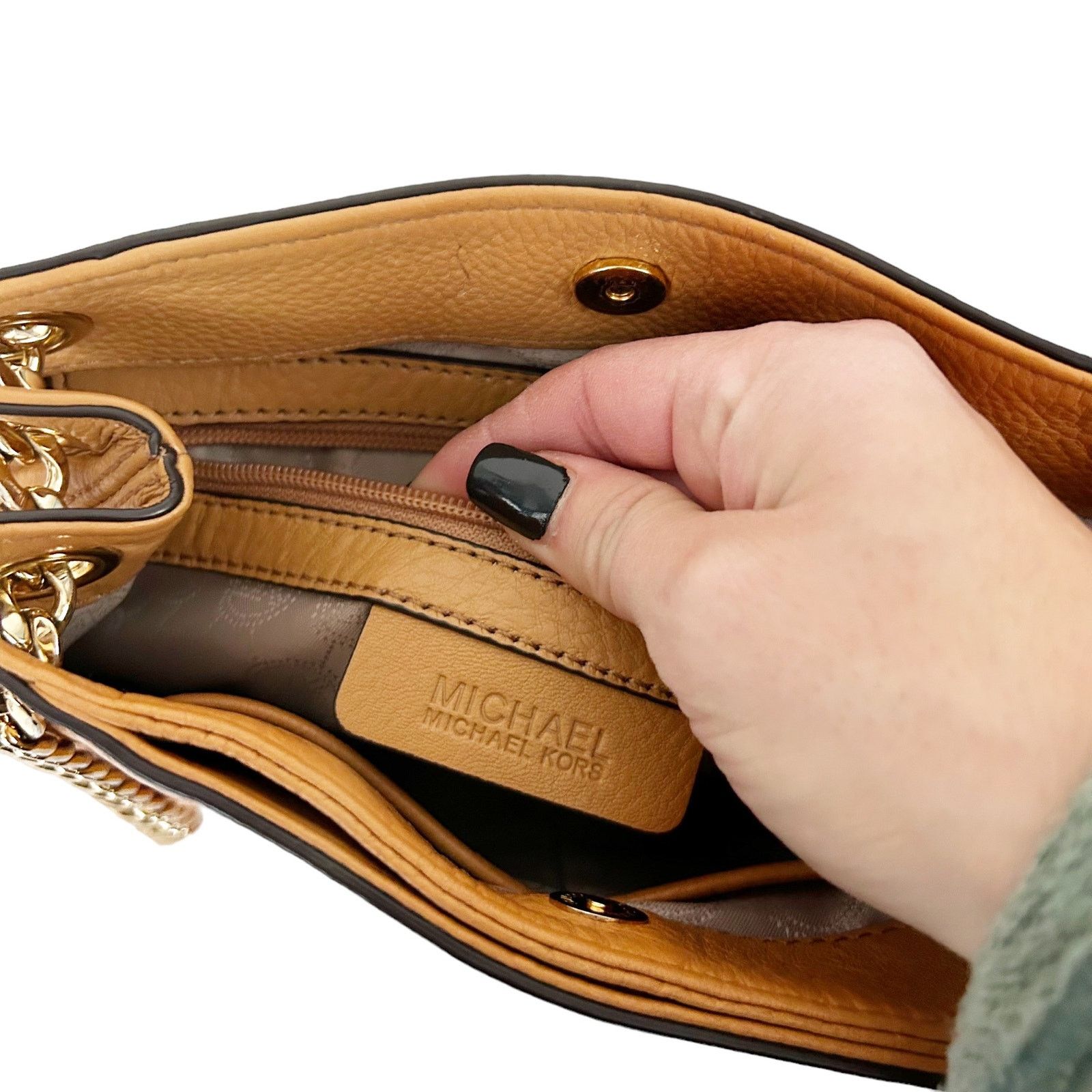 Michael Kors Michael Kors Tan Leather Crossbody Size ONE SIZE - 3 Thumbnail