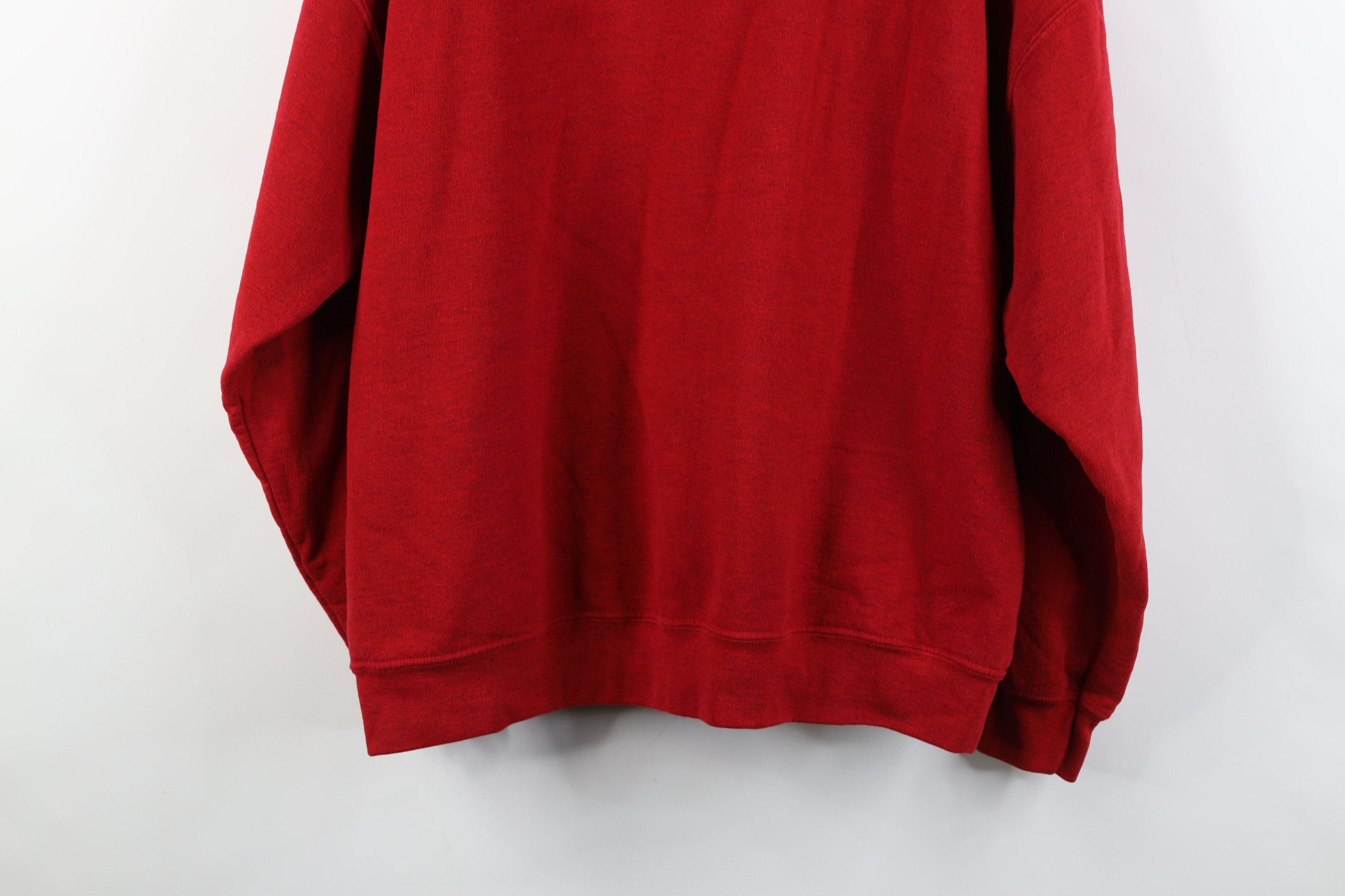 Vintage Vintage 90s Y2K Streetwear Hoodie Sweatshirt Heather Red Size US XXL / EU 58 / 5 - 13 Thumbnail