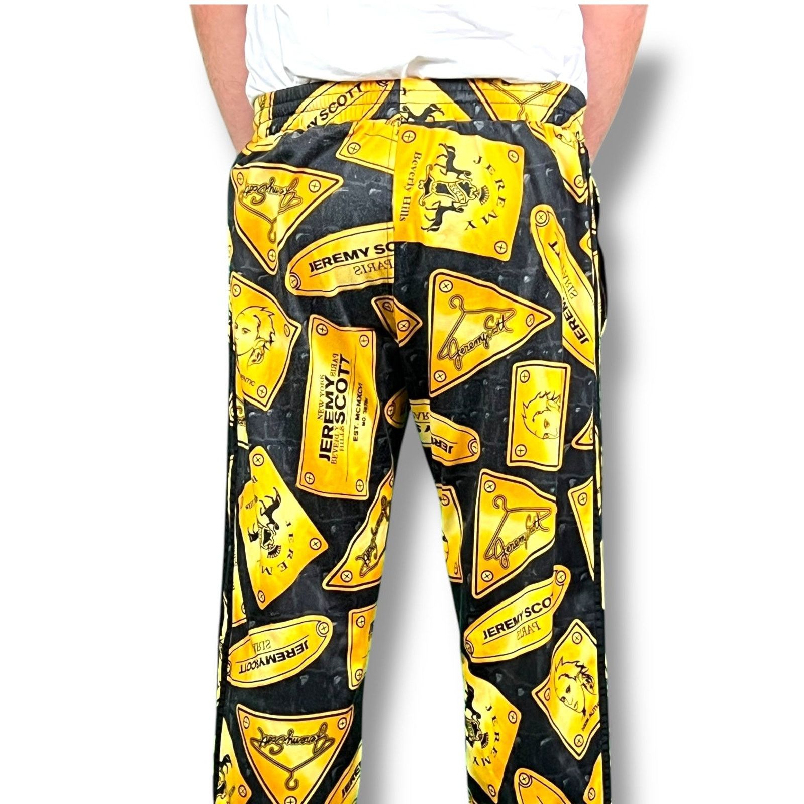 Jeremy Scott Men's Adidas x Jeremy Scott Gold Track Pants L $250 Retail Size US 32 / EU 48 - 4 Thumbnail