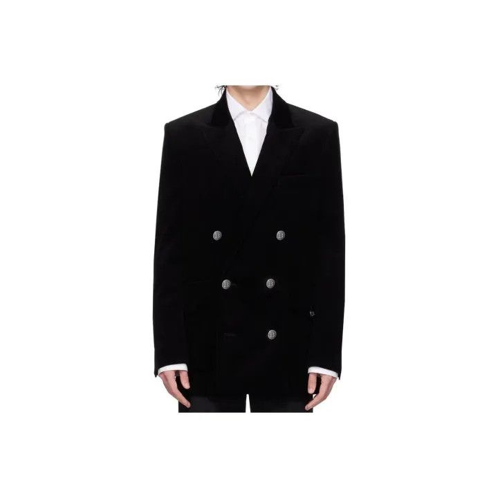 Balmain Balmain Black Double-Breasted Blazer for Men 0079 Size US L / EU 52-54 / 3 - 1 Thumbnail