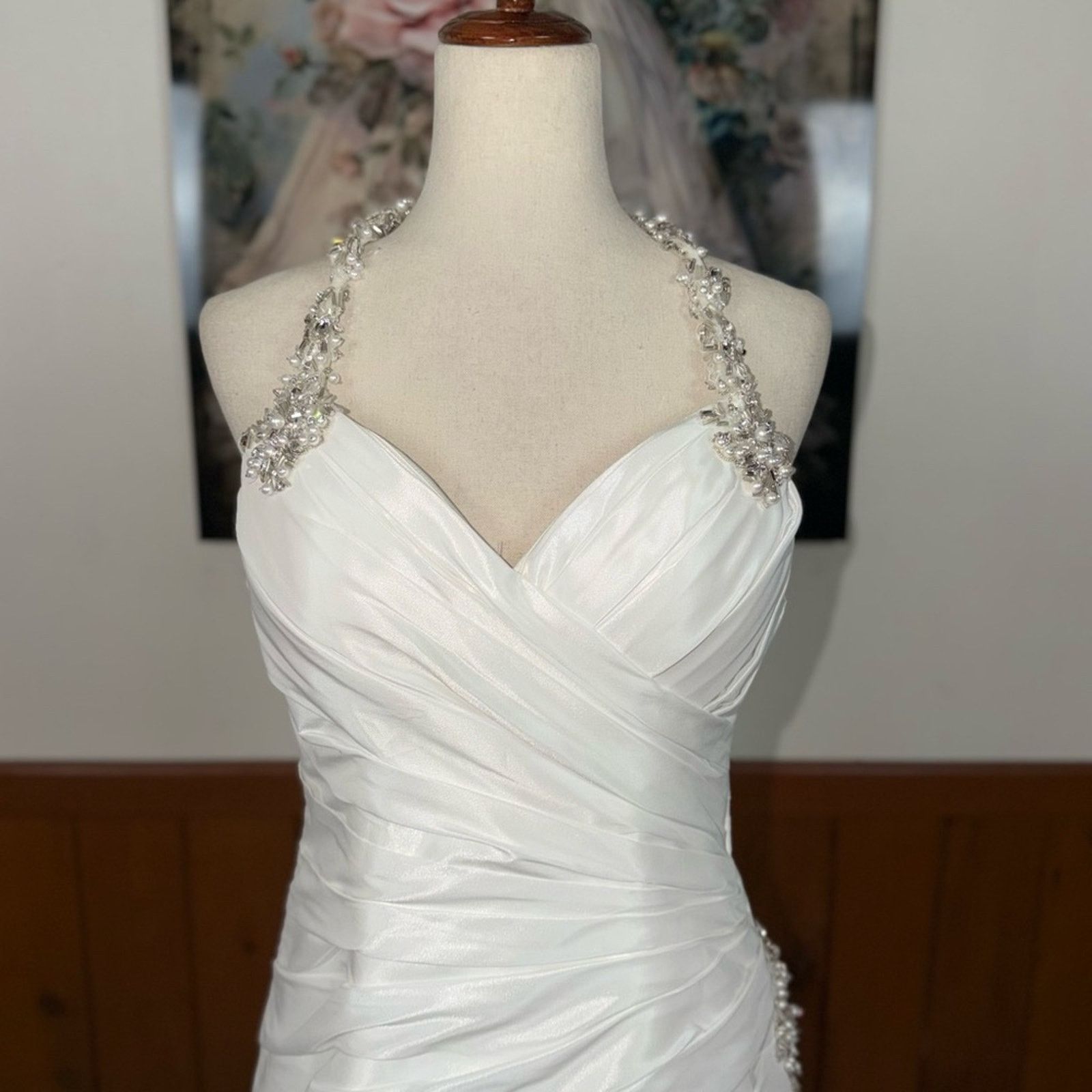 Other Beautiful Sottero & Midgley Ruched Taffeta Wedding Gown Size M / US 6-8 / IT 42-44 - 3 Thumbnail