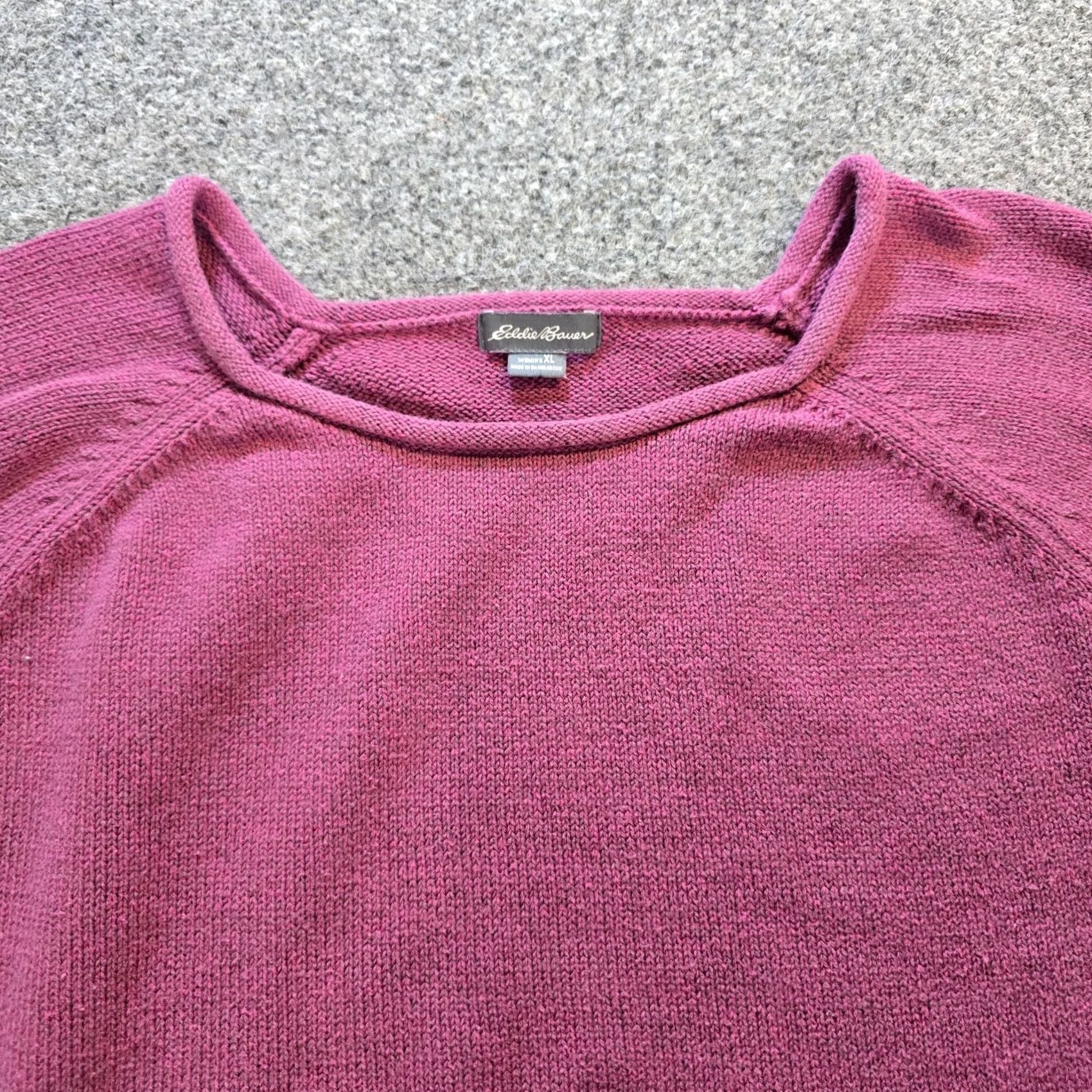 Eddie Bauer Eddie Bauer XL Purple Cotton Sweater Womens Casual Pullover Size XL / US 12-14 / IT 48-50 - 2 Thumbnail