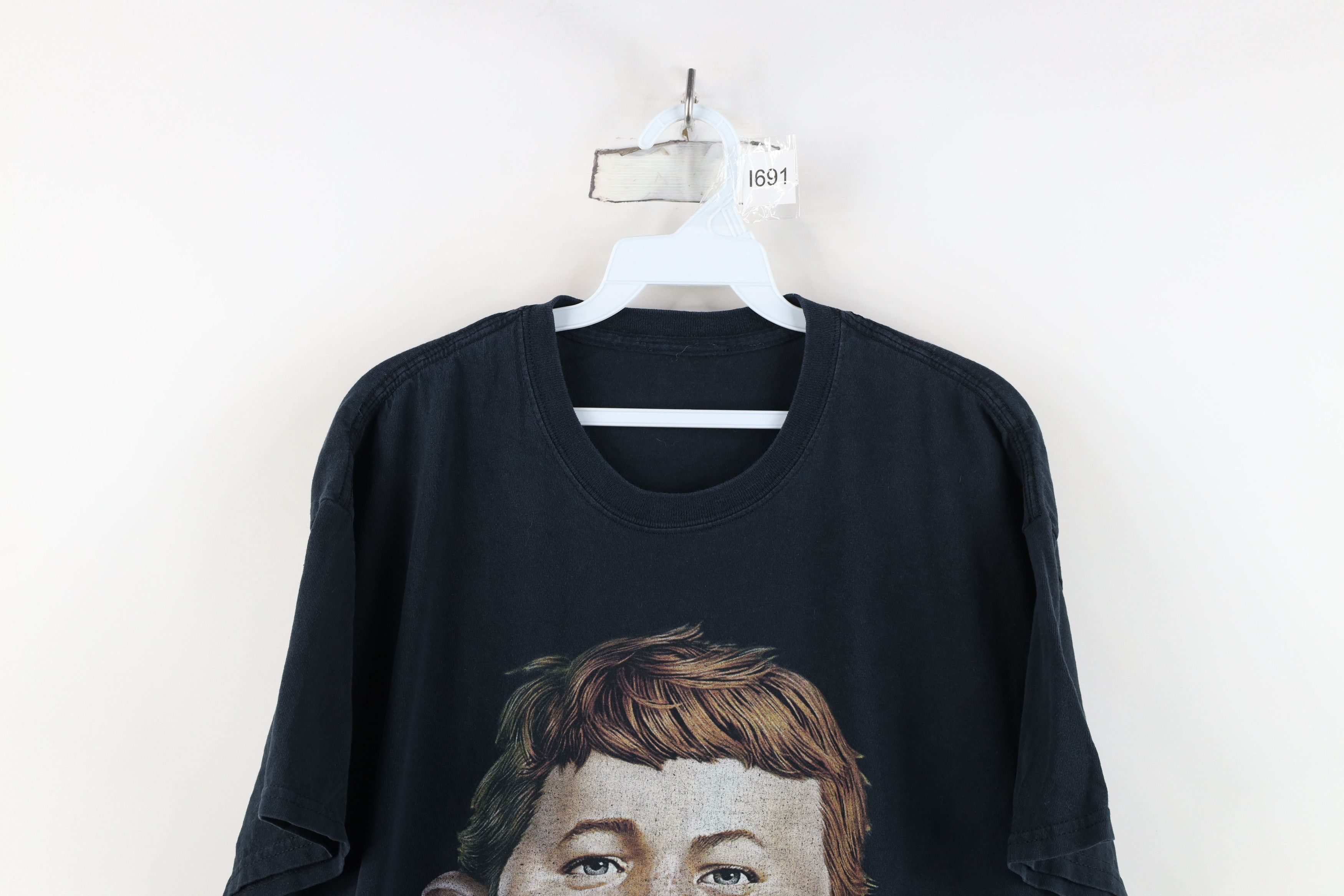 Vintage Vintage Alfred E Neuman Face Short Sleeve T-Shirt Black Size US XL / EU 56 / 4 - 2 Thumbnail