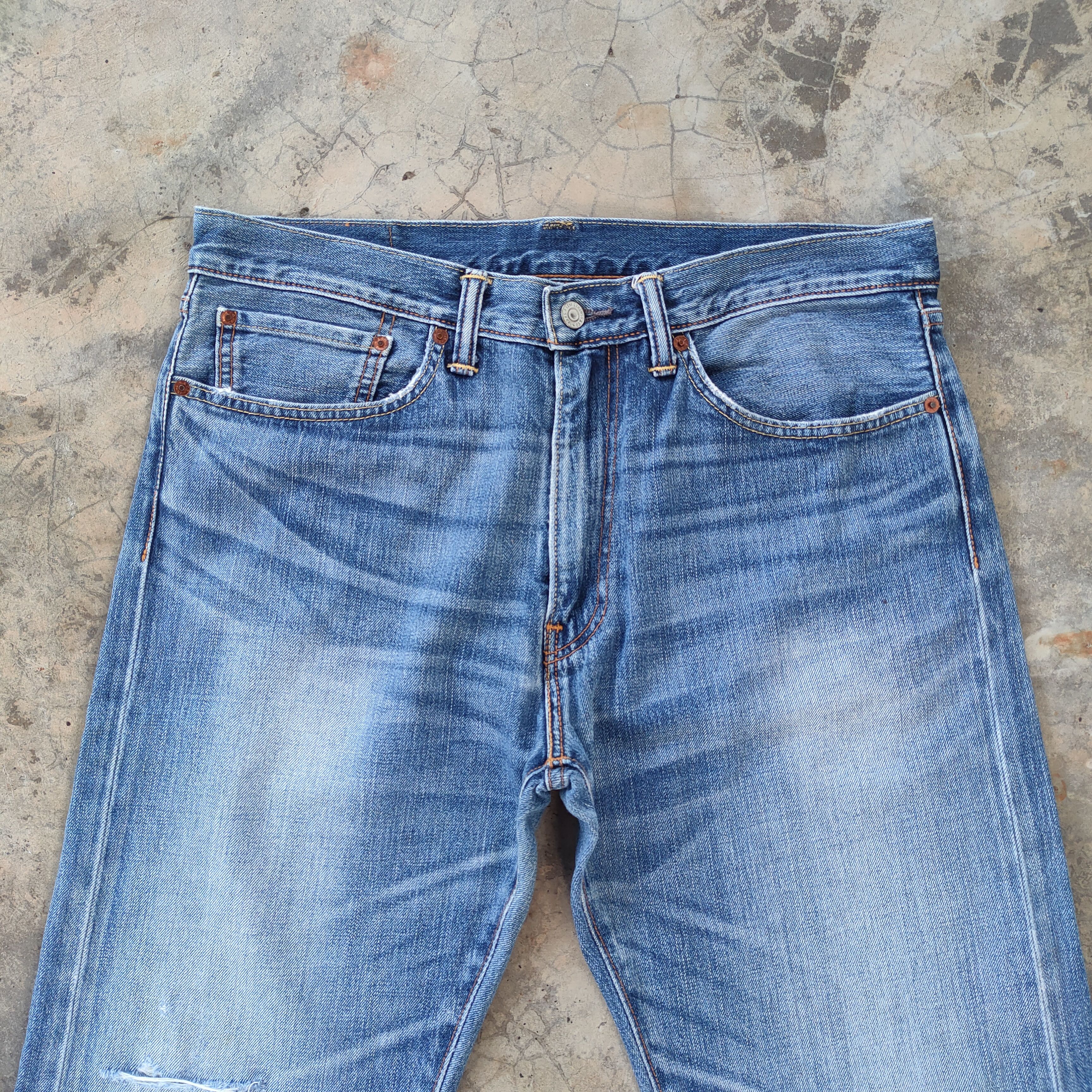 Levi's Vintage Clothing VINTAGE LEVI'S 505 RIPPED DENIM JEANS PANTS Size US 36 / EU 52 - 3 Thumbnail