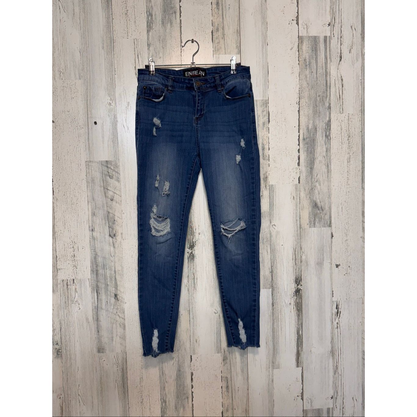 Other ENJEAN Distressed Skinny Jeans Medium Wash Size 9 Women’s Size 32" / US 10 / IT 46 - 4 Thumbnail