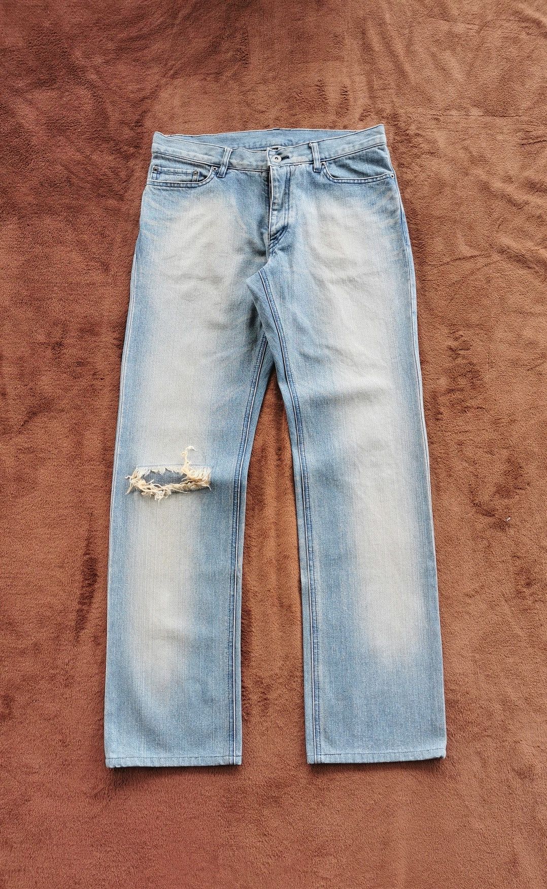 Japanese Brand Cowhide Leather Comme Ca Du Mode Japan Denim Jeans Size US 32 / EU 48 - 2 Thumbnail