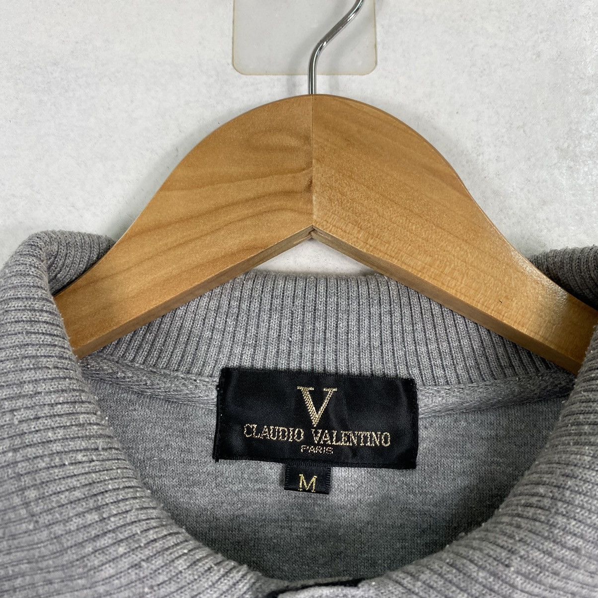 Designer Vintage 90s Claudio Valentino Collar Sweatshirt Size M Size US L / EU 52-54 / 3 - 12 Thumbnail