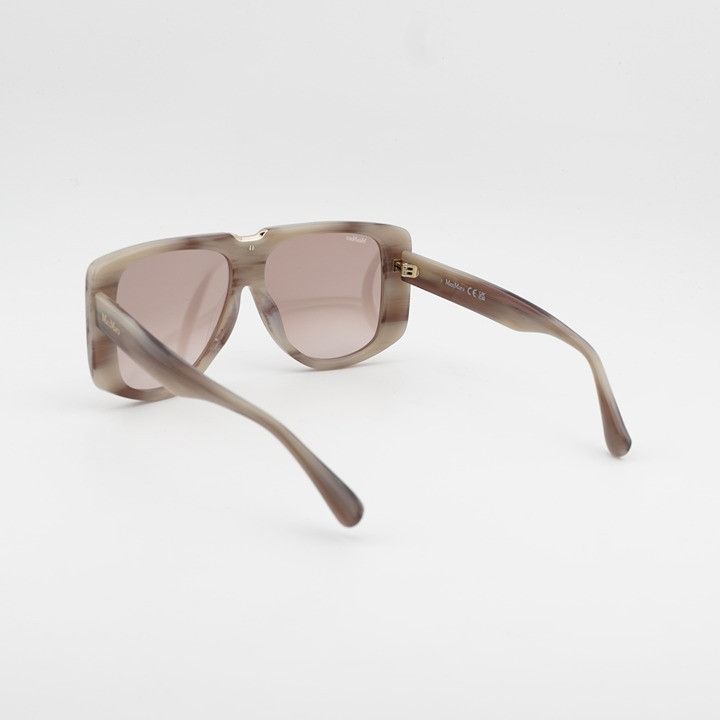 Max Mara Max Mara SPARK1 MM0075 60G Sunglasses Beige Shield Frame Size ONE SIZE - 6 Thumbnail