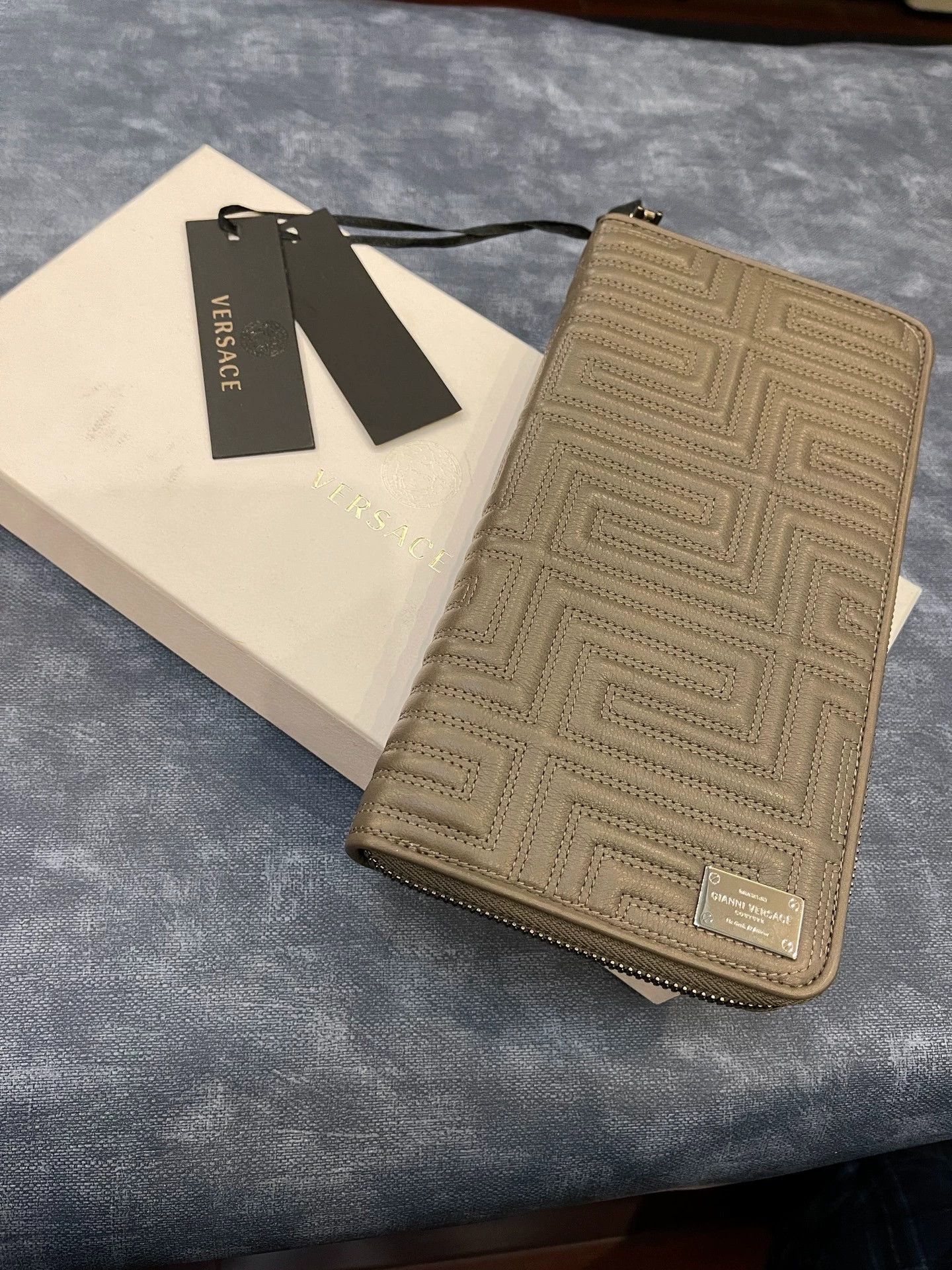 Versace Versace Long Cowhide Clutch, Italy, NWT, Multi-Comp, Logo Size ONE SIZE - 1 Thumbnail