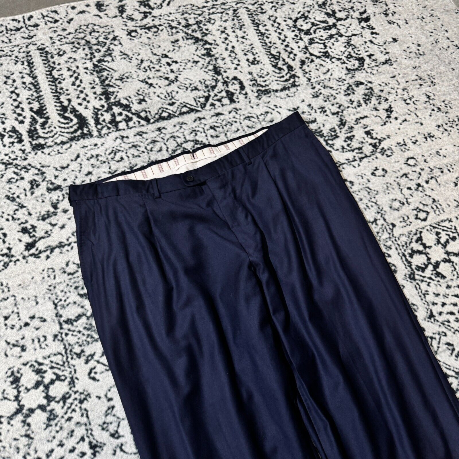 Ermenegildo Zegna × Vintage Ermenegildo Zegna Navy Blue Wool Suit Pants Size 62 IT Size US 40 / EU 56 - 4 Thumbnail