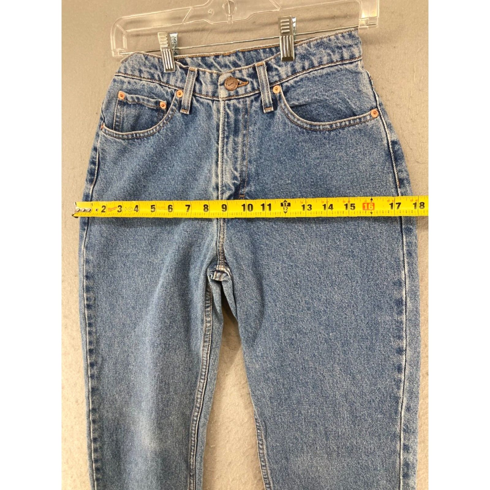 Jordache VINTAGE Jordache Jeans 5 Regular Blue High Rise Tapered 90s Womens Size 27" / US 4 / IT 40 - 3 Thumbnail