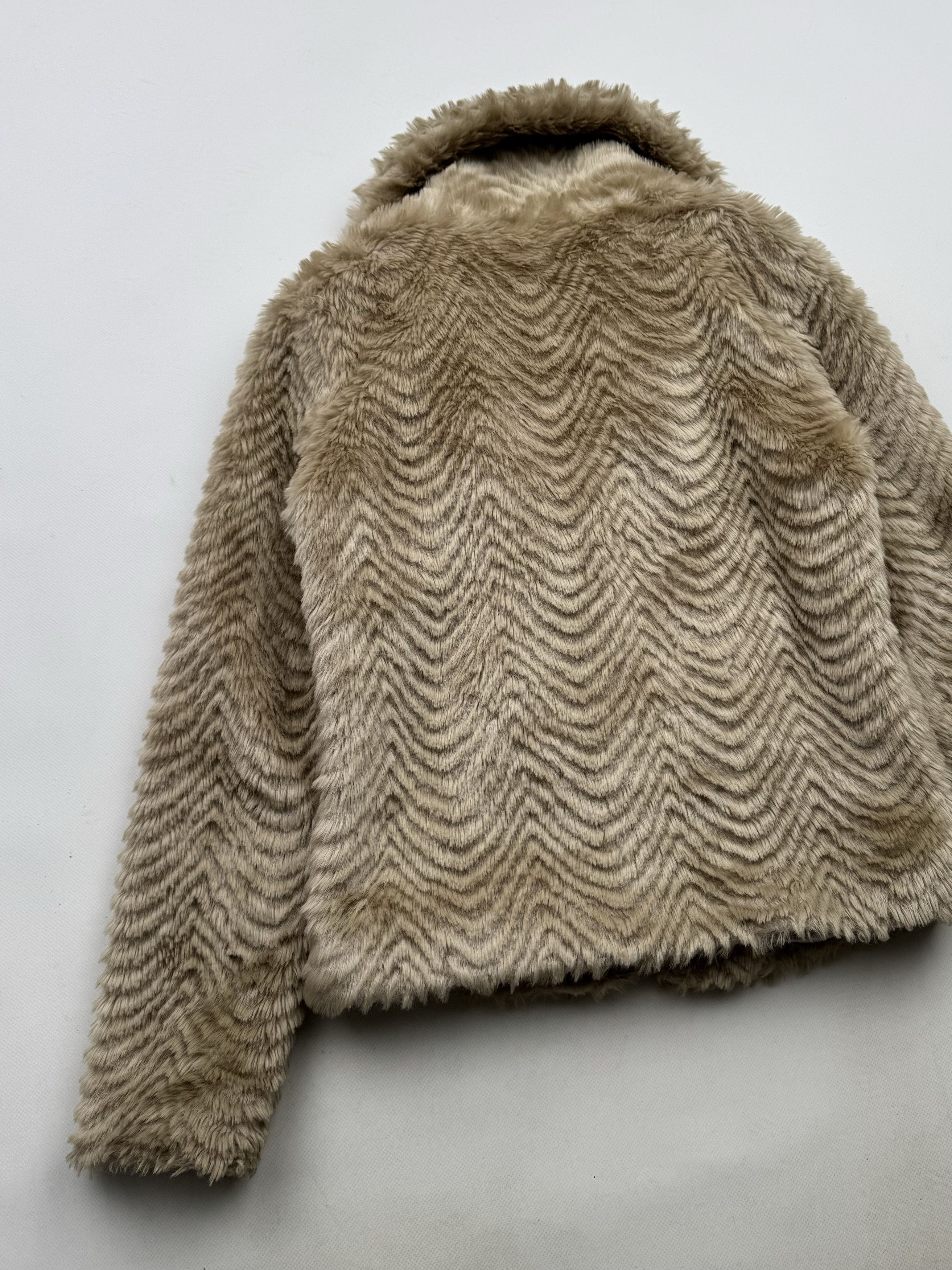 Vintage 00's Faux Fur Cropped Coat B10(V13)E2 Size S / US 4 / IT 40 - 10 Thumbnail