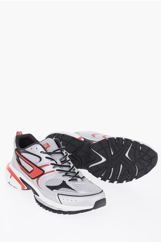 image of Diesel Perforated Upper S-Serendipity Pro-X1 Sneakers in Nero/Argento, Men's (Size 11)