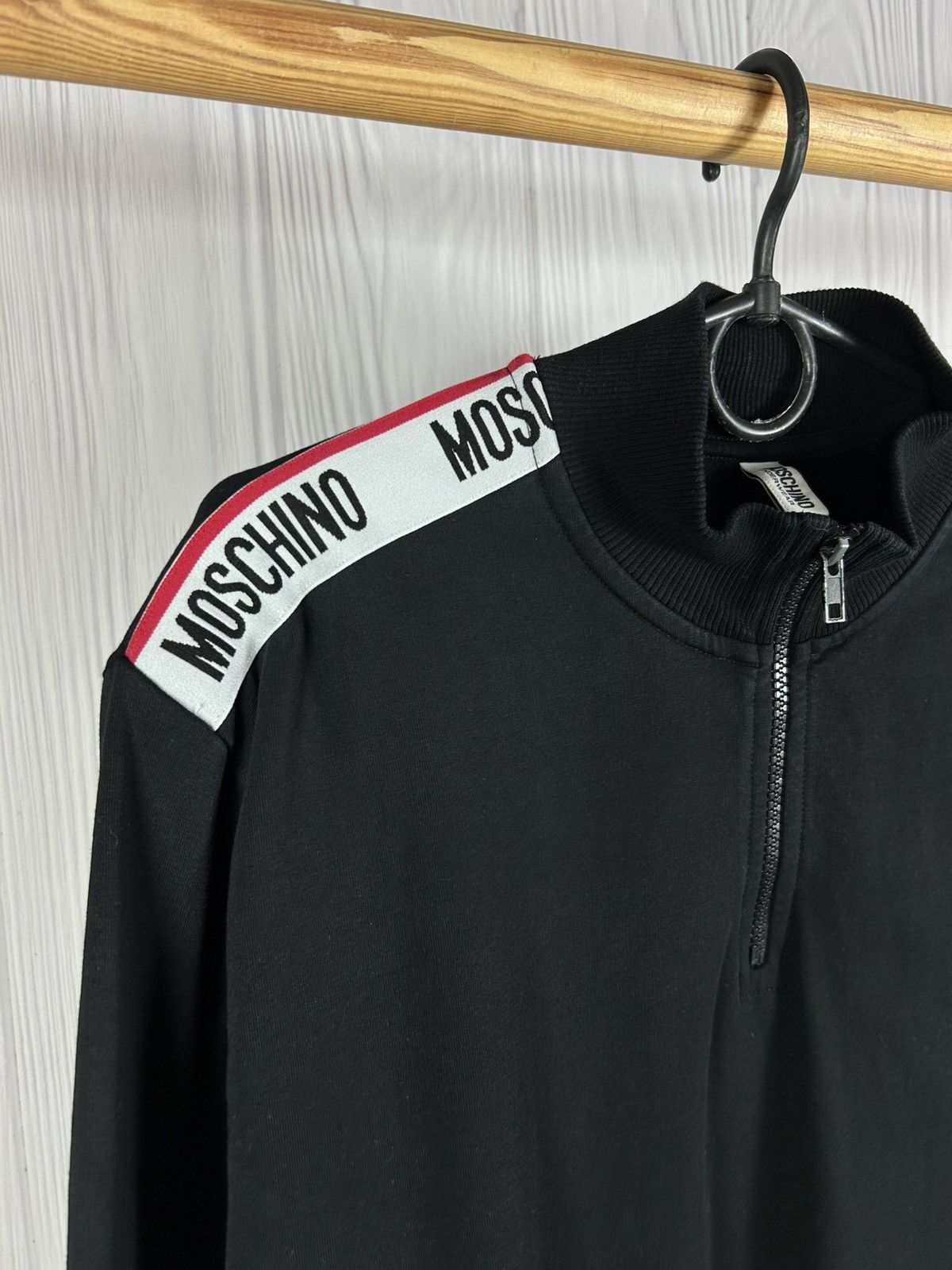 Moschino Moschino 1/3 Half Zip Sweatshirt Size L Black Underwear Size US L / EU 52-54 / 3 - 5 Thumbnail