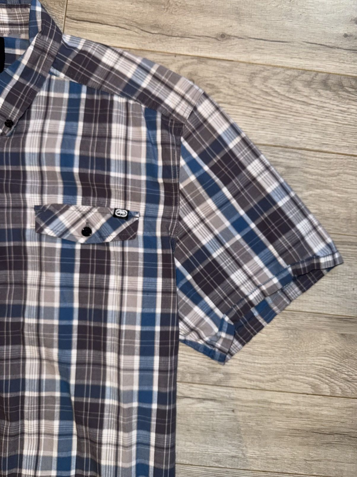 Ecko Unltd. ecko unltd blue and grey checkered shirt Size US XL / EU 56 / 4 - 3 Thumbnail