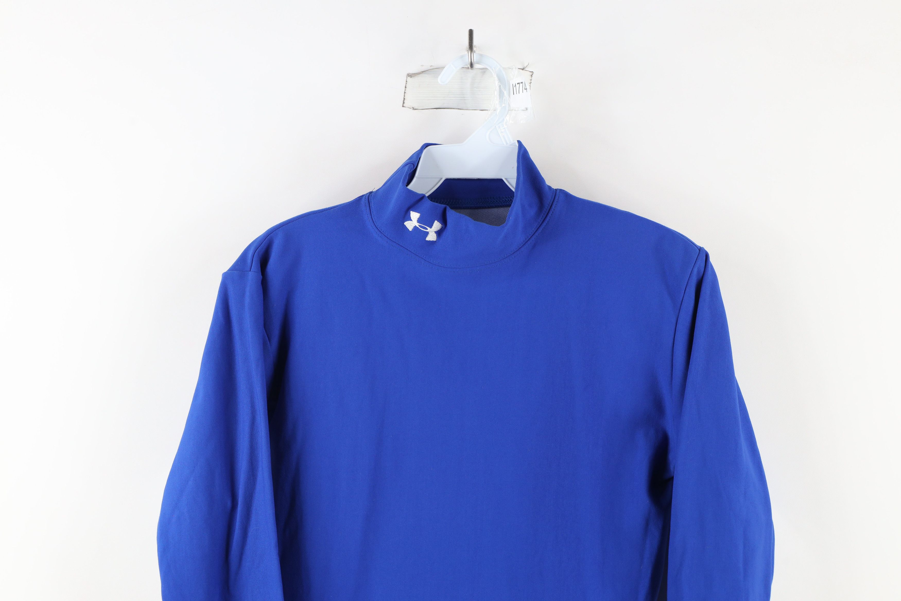 Under Armour × Vintage Under Armour Compression Mock Neck Training T-Shirt Blue Size US S / EU 44-46 / 1 - 2 Thumbnail