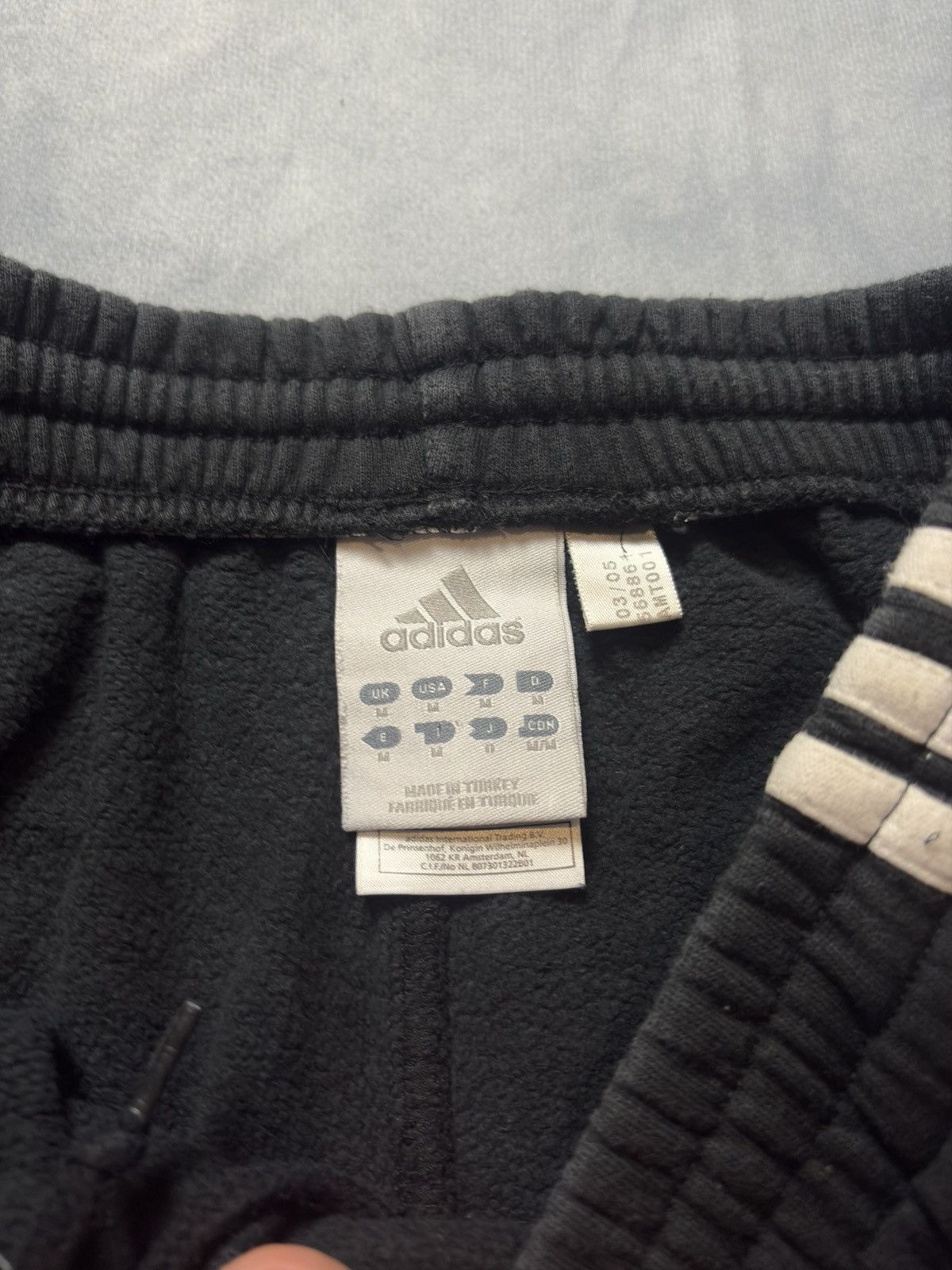 Adidas Adidas Track Pants 2005 – Black White – Size M – Y2K Vintage Size US 32 / EU 48 - 4 Thumbnail