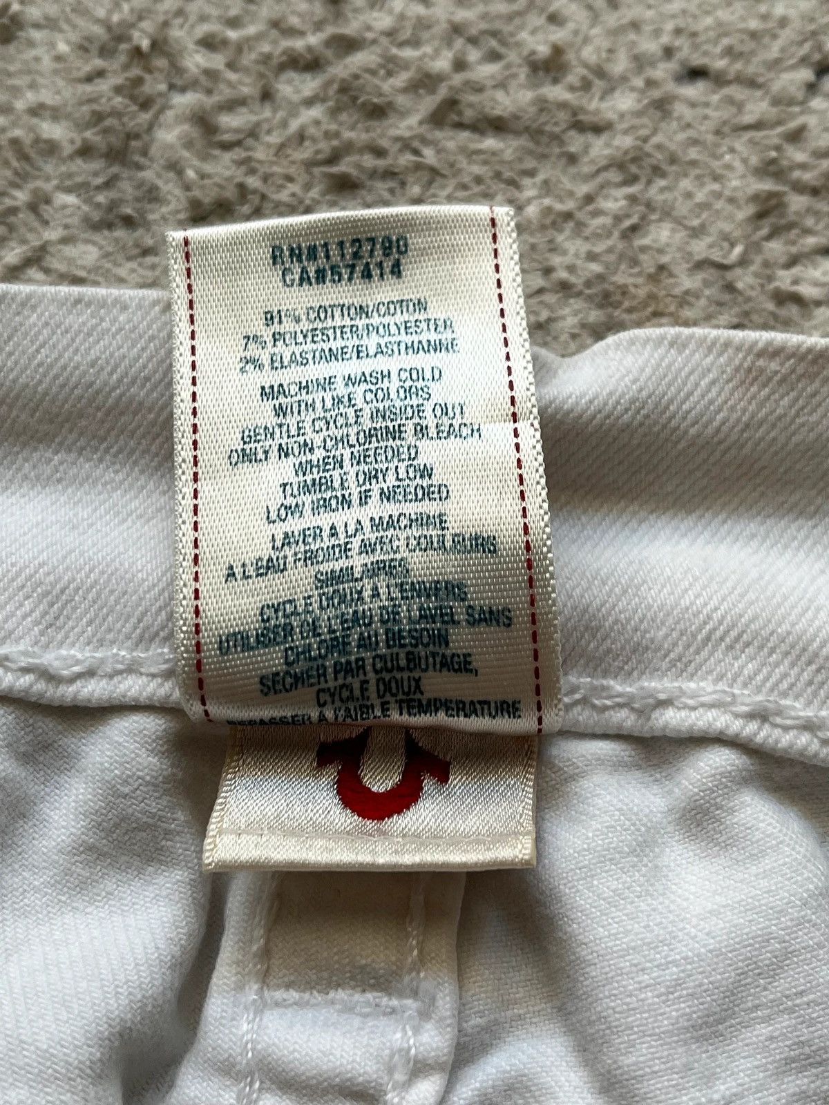 True Religion True Religion Casey Made in USA Y2K 2000s Slim Fit White Size 24" / US 00 / IT 34 - 8 Thumbnail