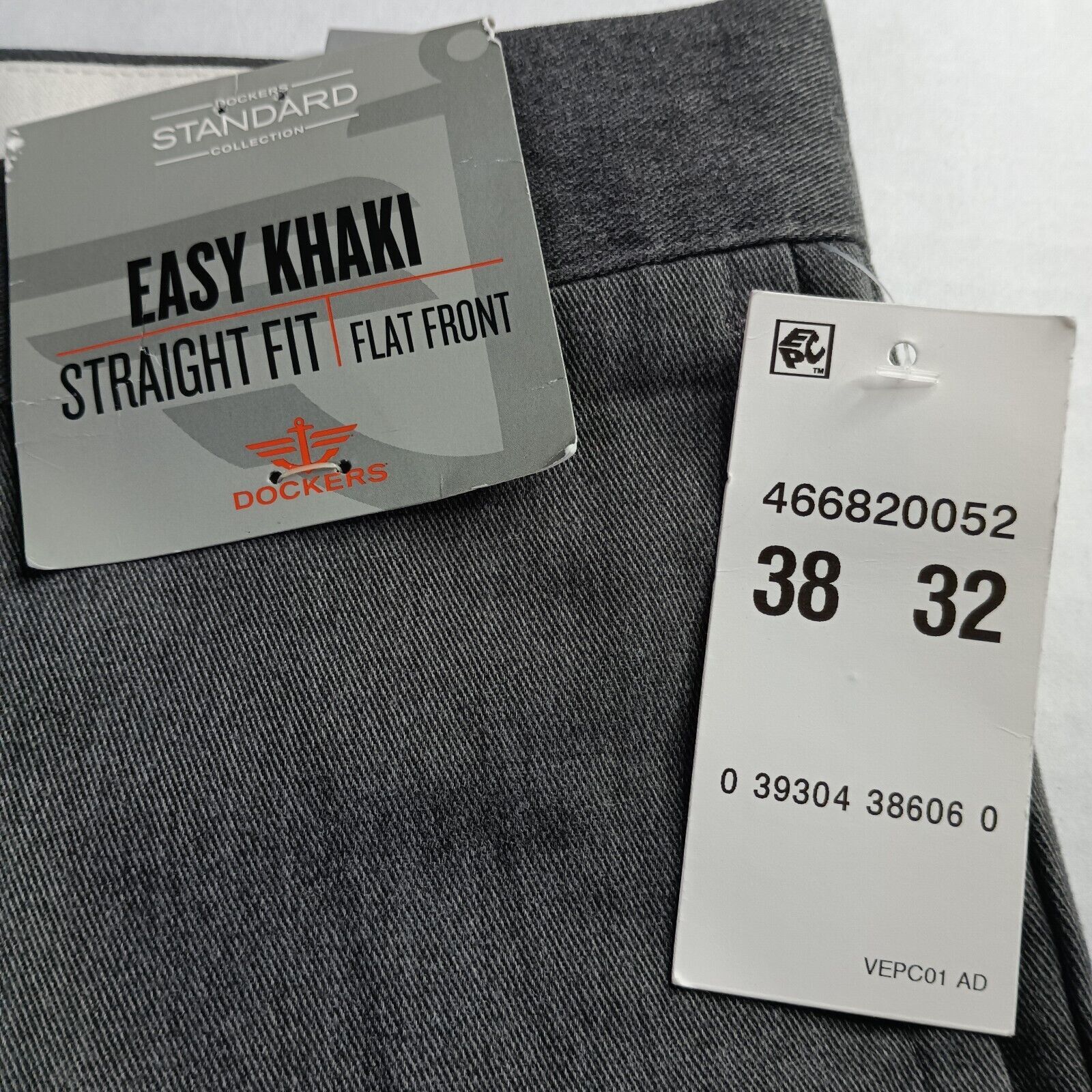 Dockers Dockers Easy Khakis Pants Men's 38x32 Gray Straight Fit Size US 38 / EU 54 - 4 Thumbnail