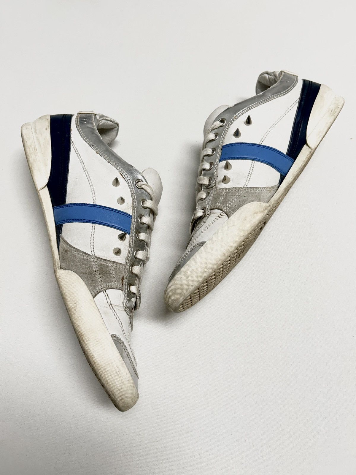 Dior SS2008 B22 Low Top Sneaker Silver/White/Blue Size US 8.5 / EU 41-42 - 7 Thumbnail