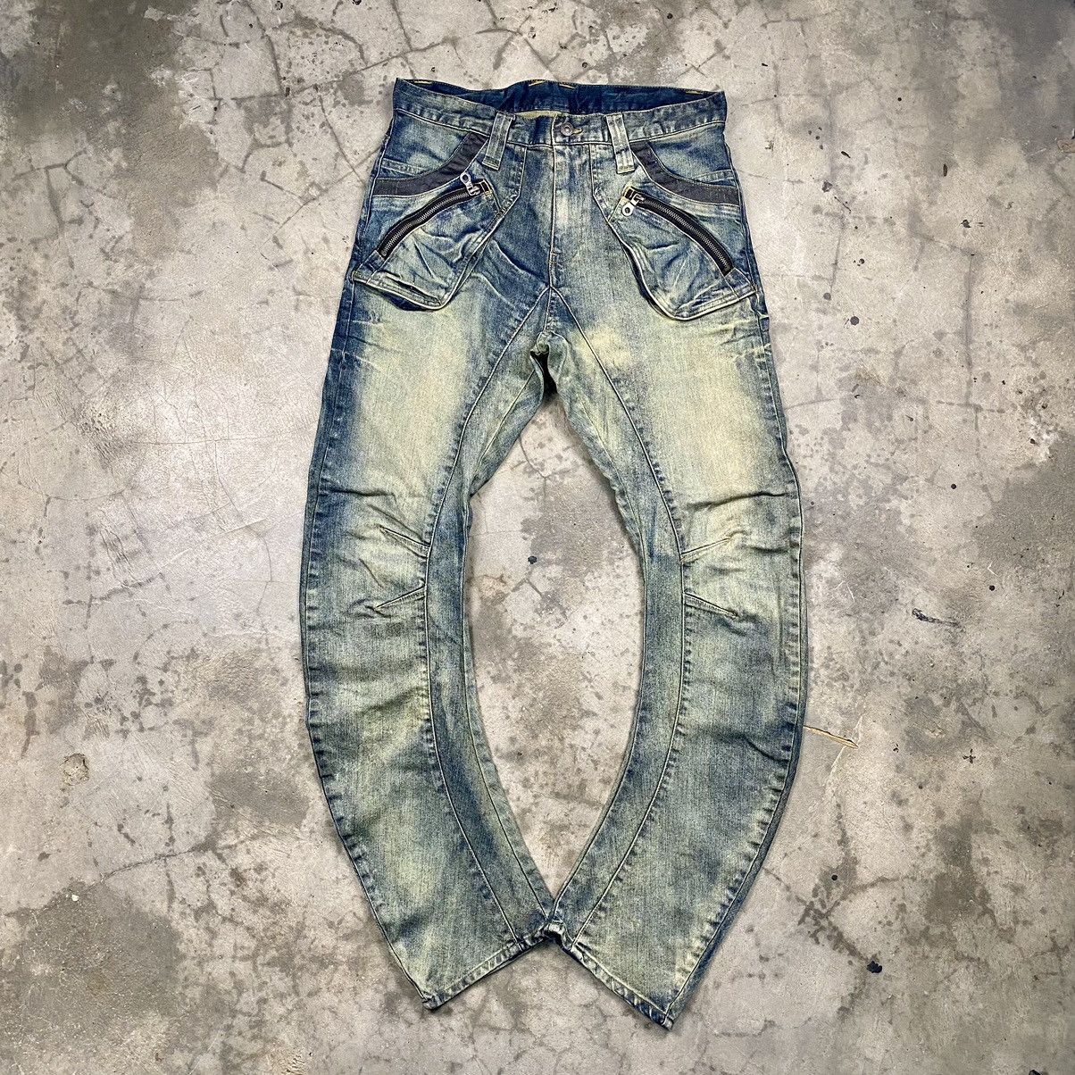 PPFM Gothic Bondage Acid Washed Jeans