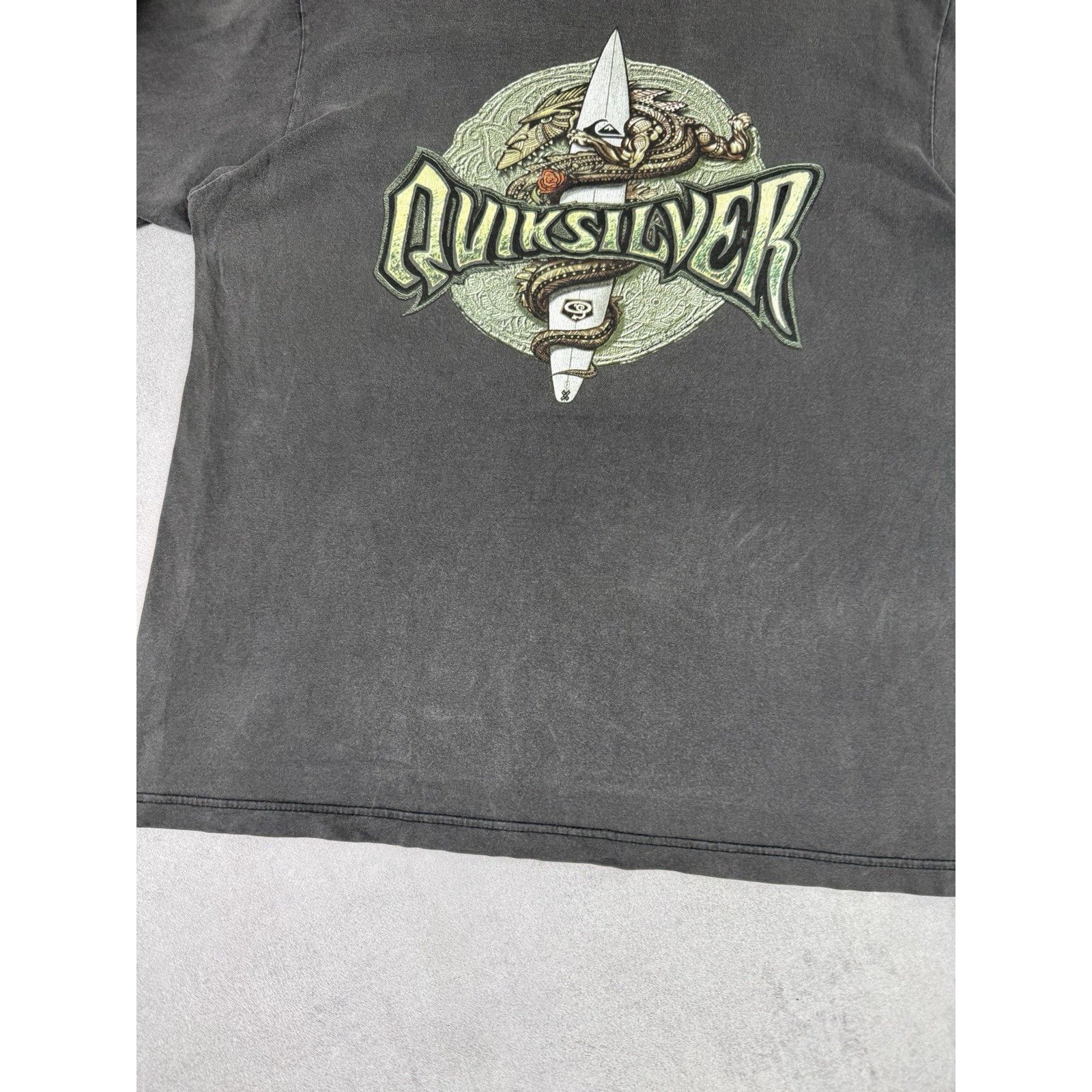 Quicksilver Vintage 90s Quicksilver Made In Australia Big Logo Surf Tee Size US M / EU 48-50 / 2 - 17 Thumbnail