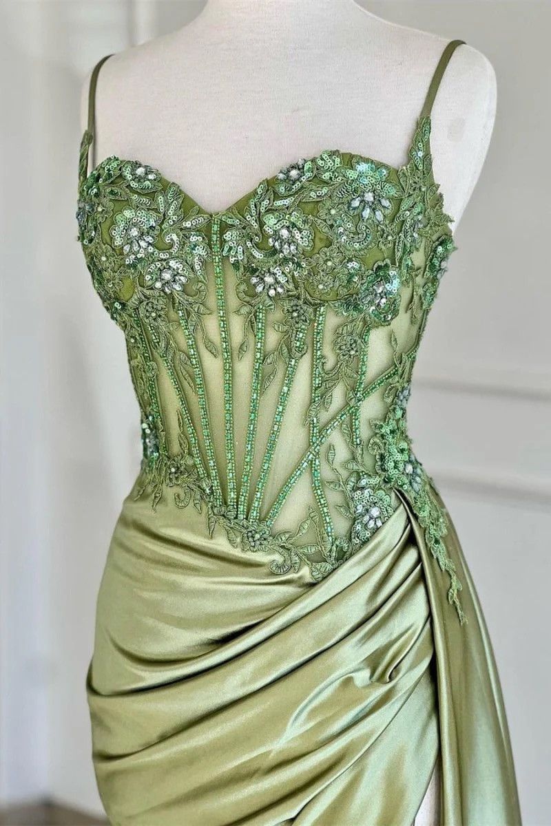 Designer × Other Sage Green Prom Dress Size M / US 6-8 / IT 42-44 - 2 Thumbnail