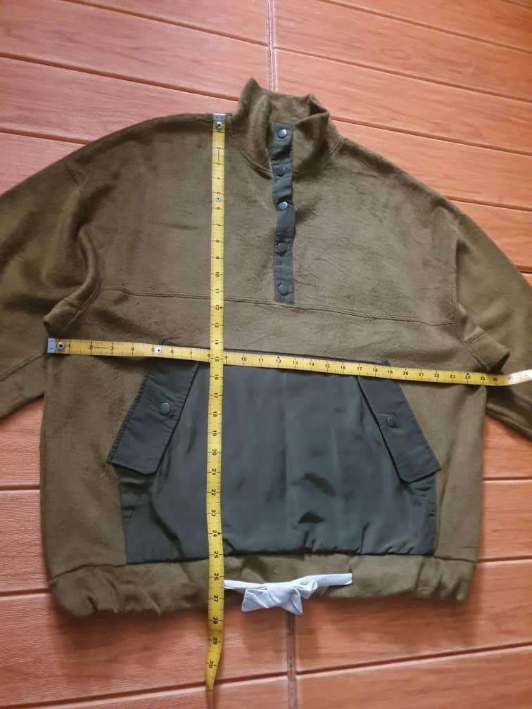 Isamu Katayama Backlash Made 19f Half button green olive sweater Size L / US 10 / IT 46 - 5 Thumbnail