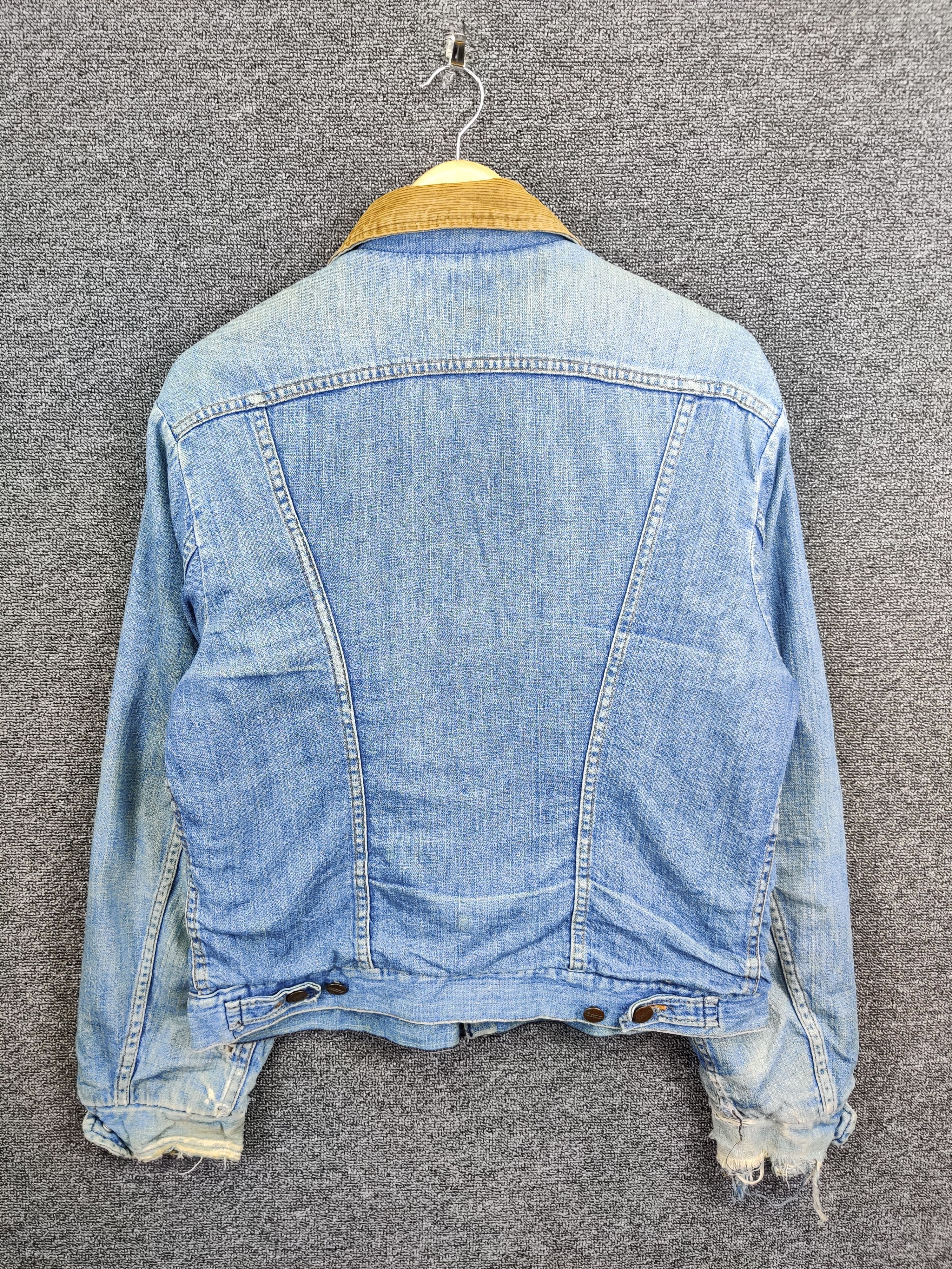 Vintage Maverick Distressed Sherpa Denim Jacket Corduroy Collar Size US M / EU 48-50 / 2 - 6 Thumbnail