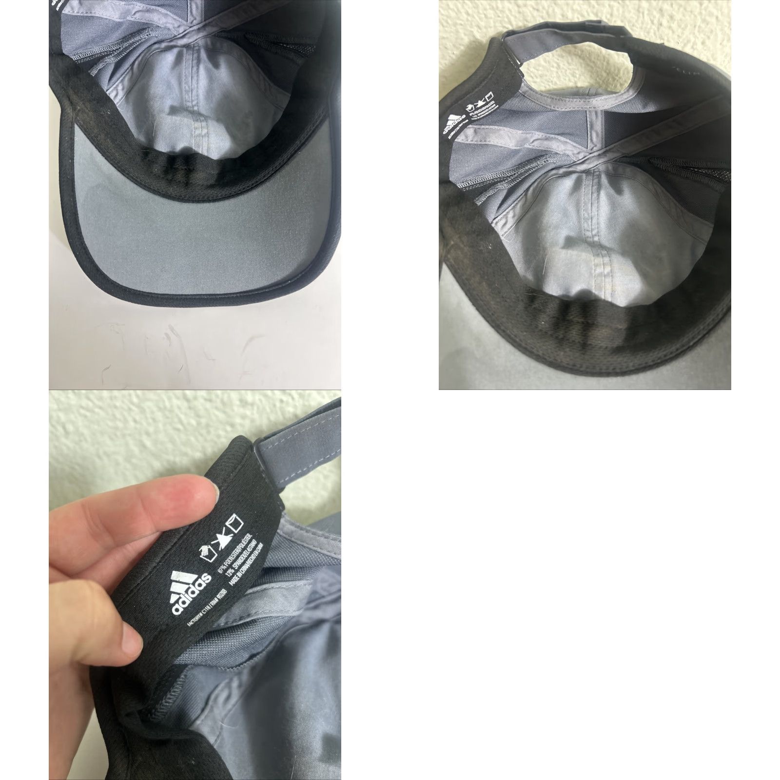 Adidas Adidas Baseball Cap Men Hat Adjustable Black Climalite Sport Cap Size ONE SIZE - 9 Thumbnail