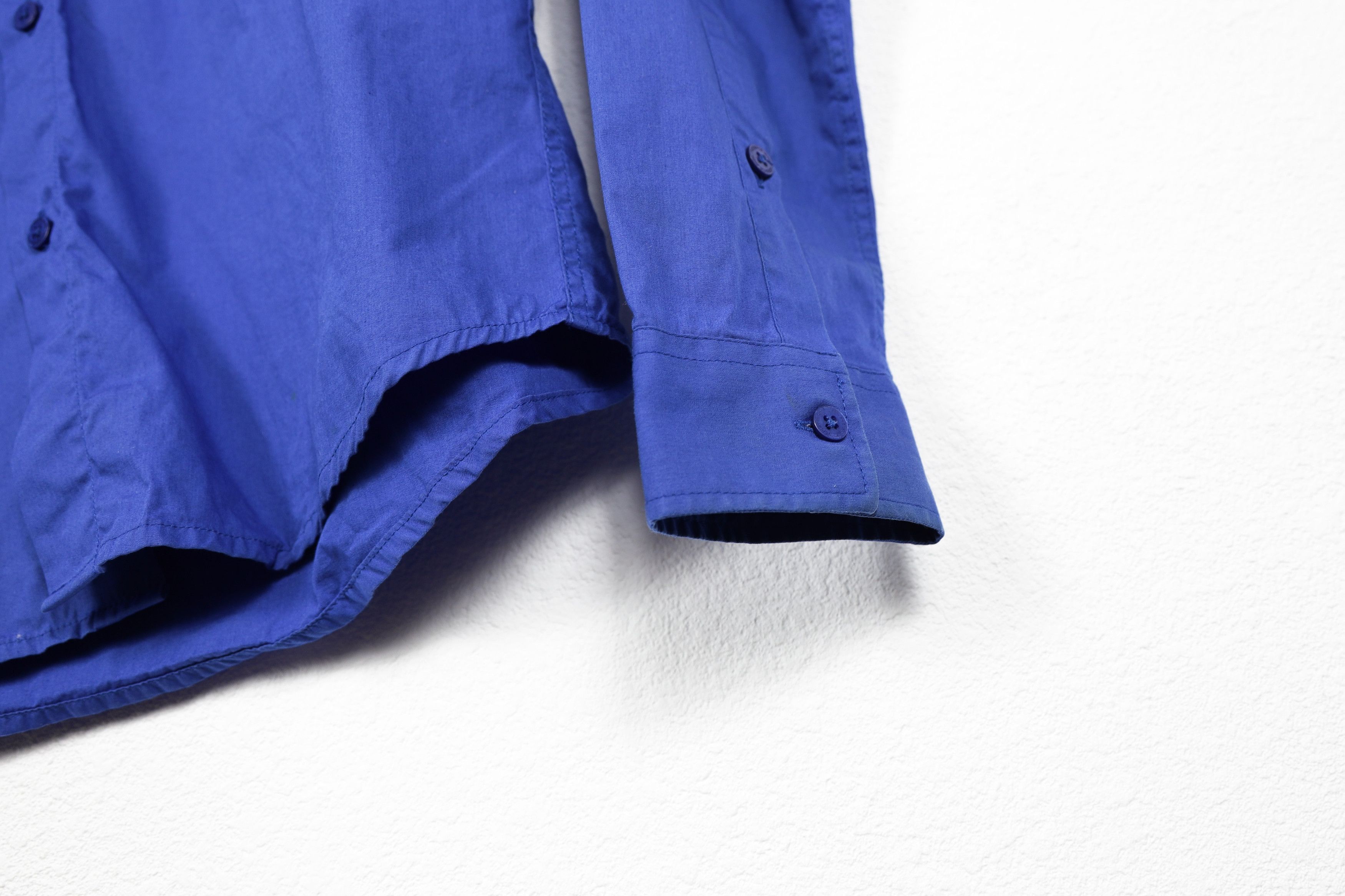 Versace Versace Classic VJ Tiger Logo Blue Button Long Sleeve Shirt Size US S / EU 44-46 / 1 - 6 Thumbnail