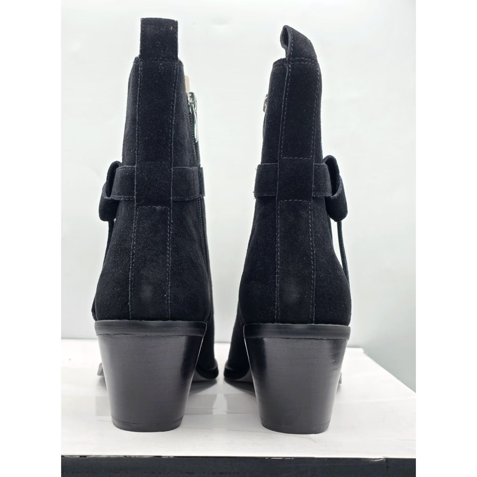Nine West Nine West Lemone Block Heel Pointy Toe Suede Dress Booties Black Size 9 M Women Bootie Size M / US 6-8 / IT 42-44 - 6 Thumbnail