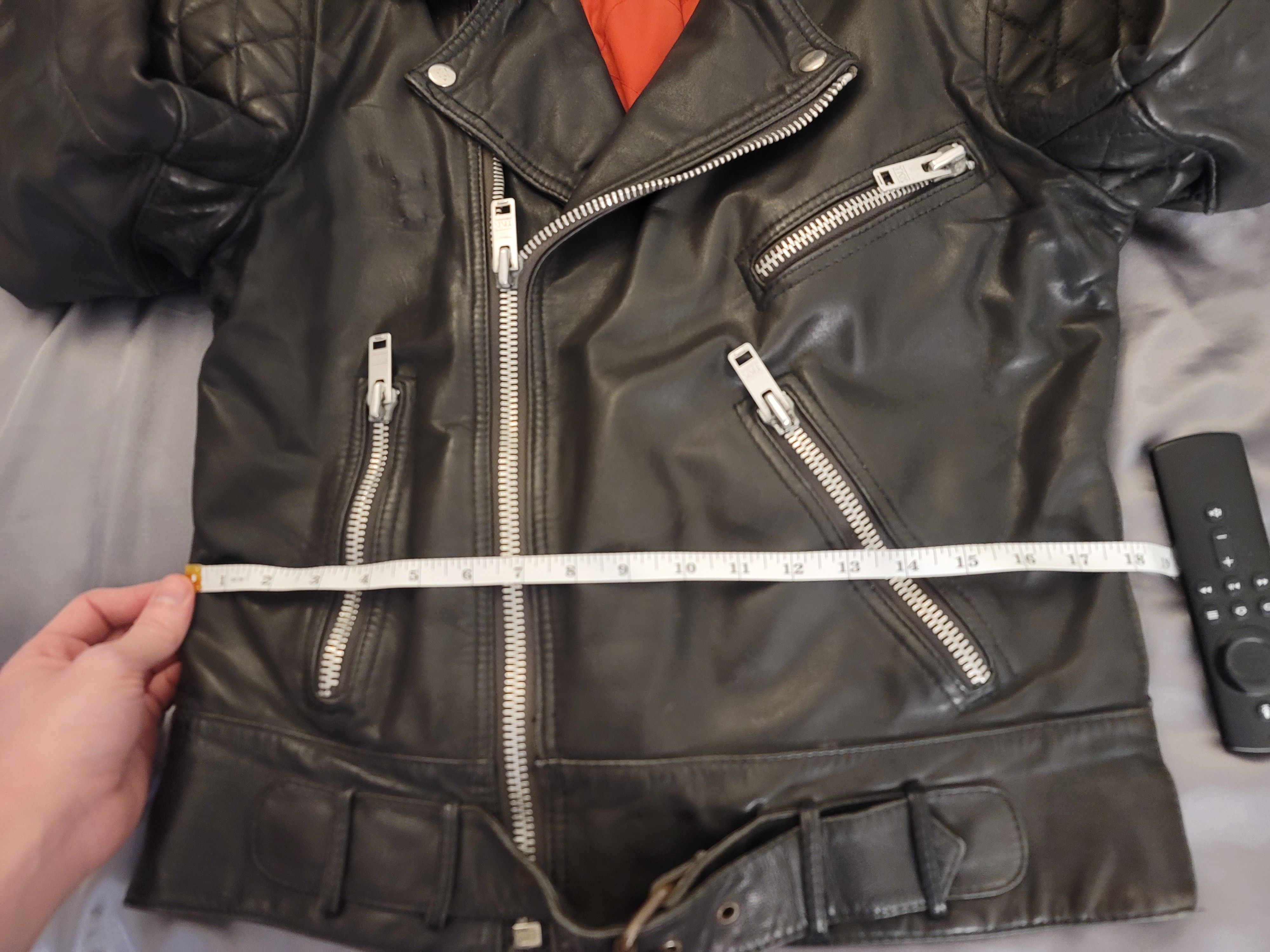 Vintage vintage black leather motorcycle jacket heavy weight Size US M / EU 48-50 / 2 - 10 Thumbnail
