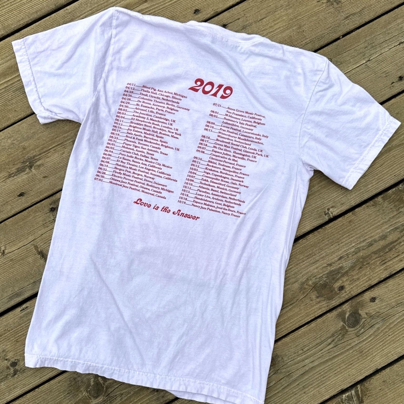 Lee Lee Fields It Rains Love Tour T Shirt Soul Funk Band White S Mens Size US S / EU 44-46 / 1 - 5 Thumbnail